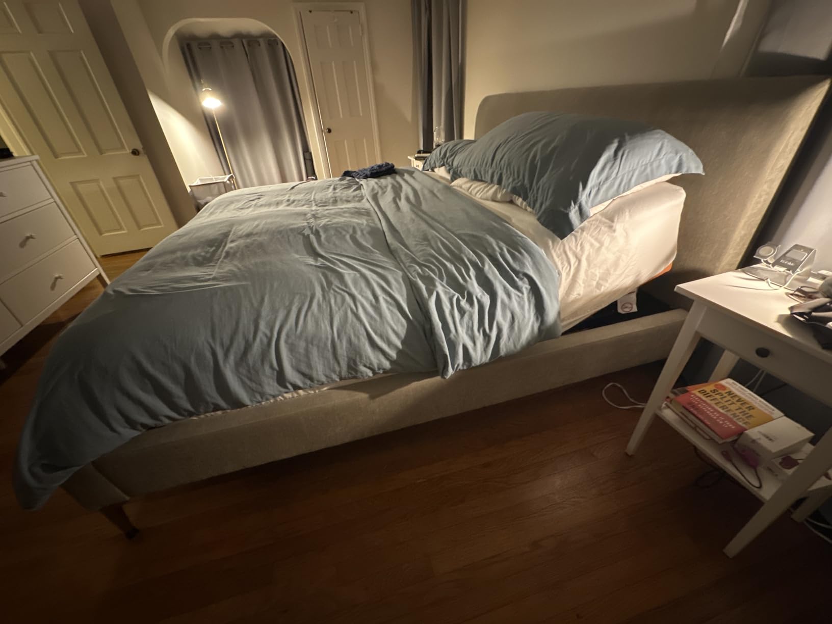 ESHINE Queen Adjustable Bed Frame with Lumbar Support, Head-Pillow-Tilt, Under Bed Light, Smart App Control, Zero Gravity, Dual USB Ports, 6000 Series customer photo 1