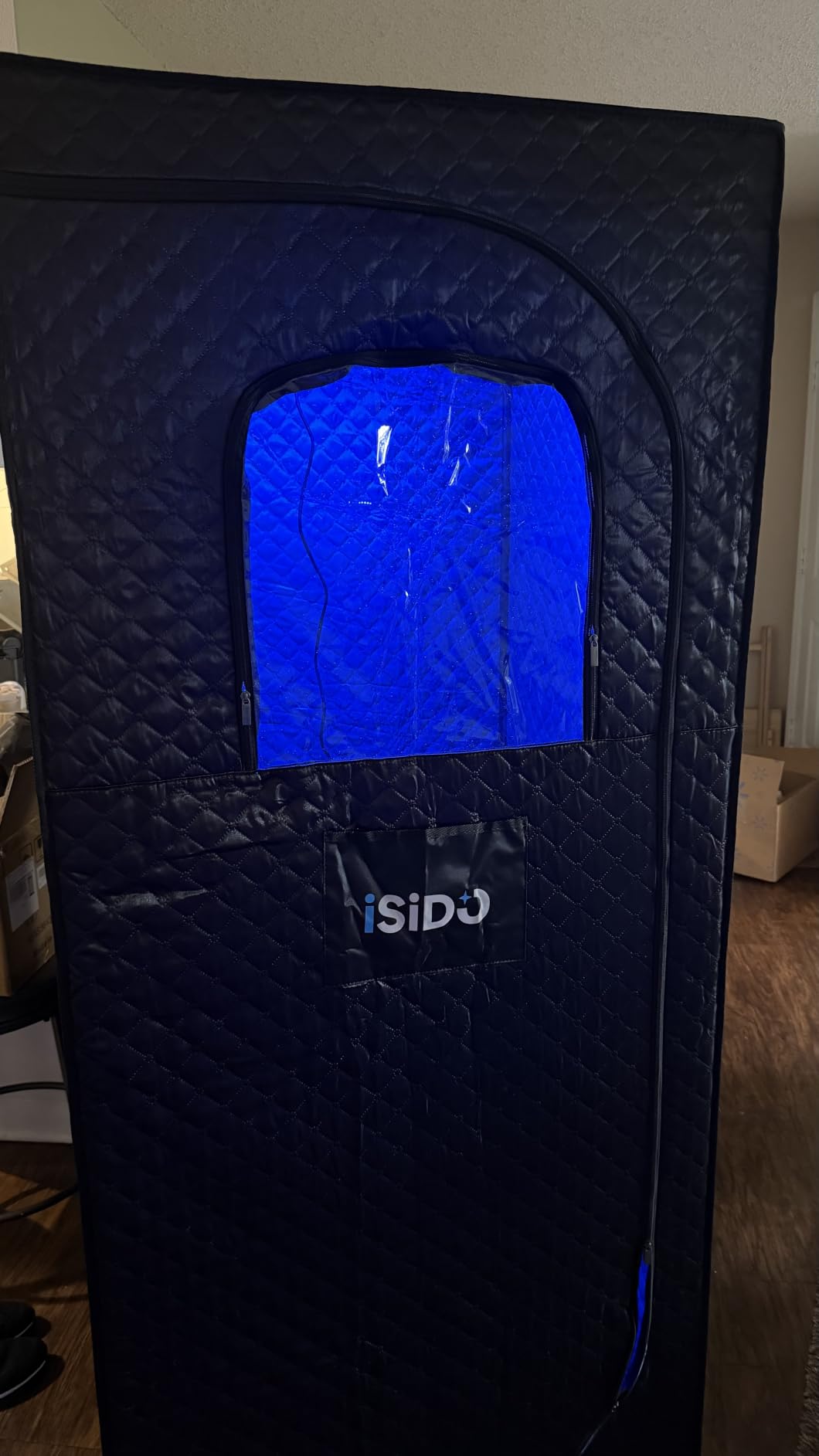 Infrared Steam Sauna with 660nm Red & Blue Light Therapy & 850nm Infrared Light Panel, 3L 1300W Steamer, Folding Chair, XXL Portable Sauna Personal Sauna Steam Sauna Tent Home Sauna customer photo 1