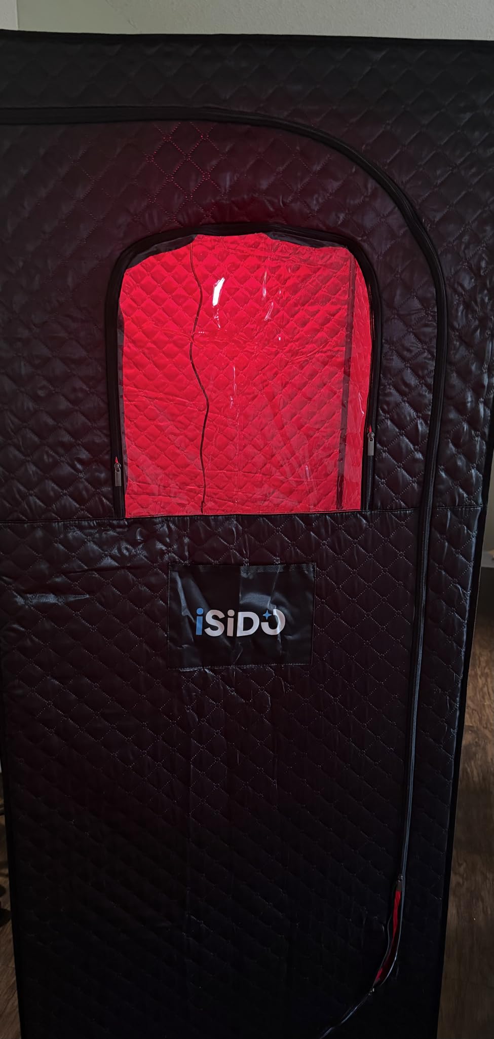 Infrared Steam Sauna with 660nm Red & Blue Light Therapy & 850nm Infrared Light Panel, 3L 1300W Steamer, Folding Chair, XXL Portable Sauna Personal Sauna Steam Sauna Tent Home Sauna customer photo 2