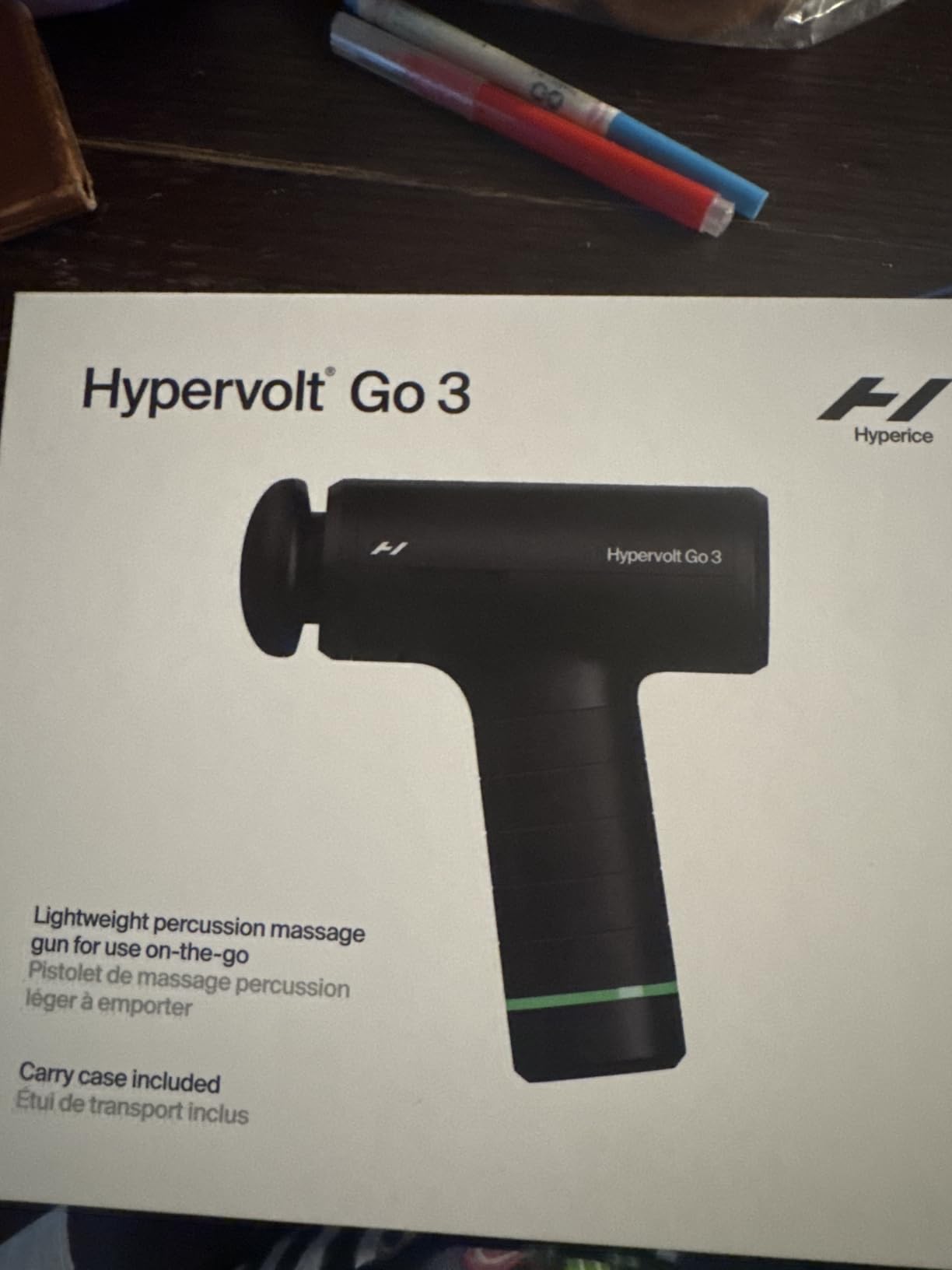 Hyperice Hypervolt Go 3 - Compact Handheld Percussion Massage Gun with QuietGlide Technology | 3 Speeds, Portable Lightweight Design customer photo 1