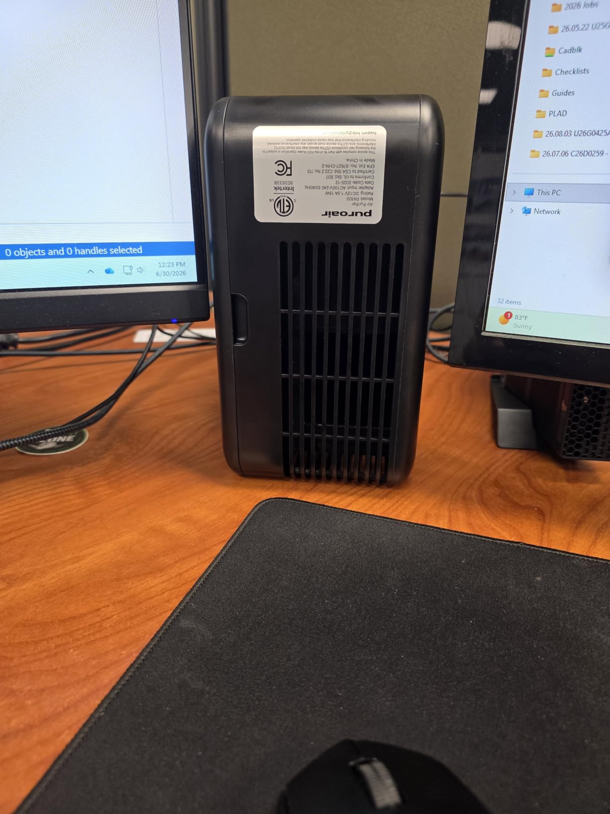 PuroAir Air Purifier 100i Smart HEPA Air Purifiers for Home Pets - Portable Small Air Purifier Filters up to 550 Ft² of Pollutants, Smoke, Pollen, Dust - Room Air Purifiers for Bedroom, Baby, Office customer photo 1