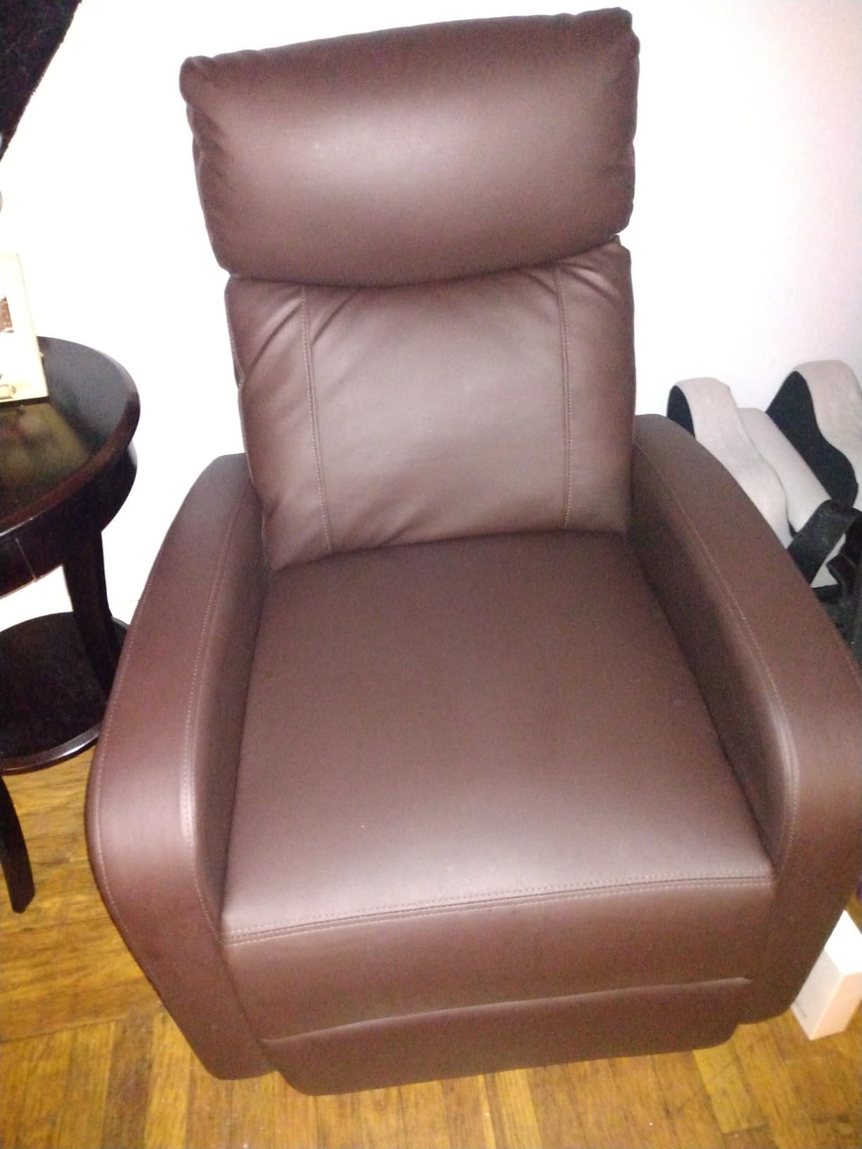 Sweetcrispy Massage Recliner Chair for Adults, Adjustable Home Theater Seating with Lumbar Support for Living Room, Modern Fabric Reclining for Small Space, Beige customer photo 1
