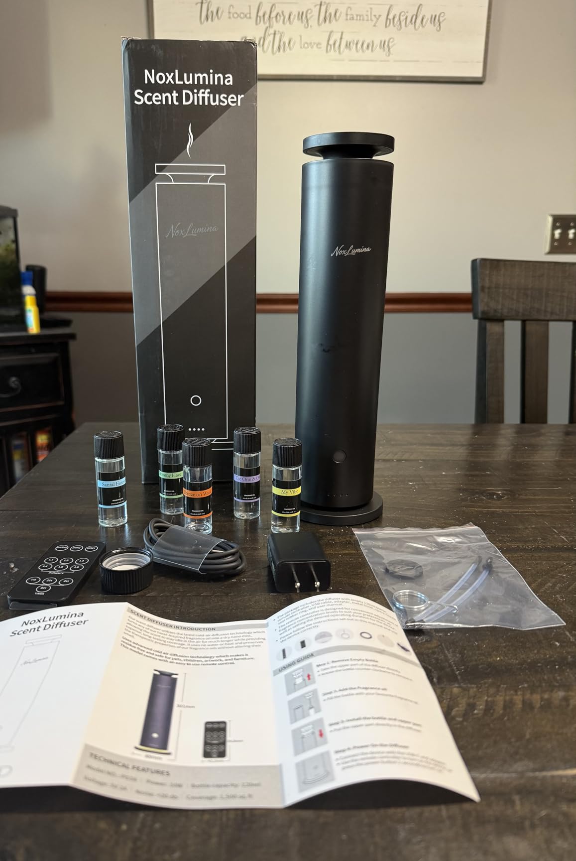 Waterless Diffuser Pro with 5 Scent Oils, Luxury Hotel-Class Essential Oil Diffuser Aromatherapy Machine with 1500 Sq Ft Cover, 6 Mist, 4.06Oz Air Diffusers for Home Large Room Hotel SPA customer photo 2