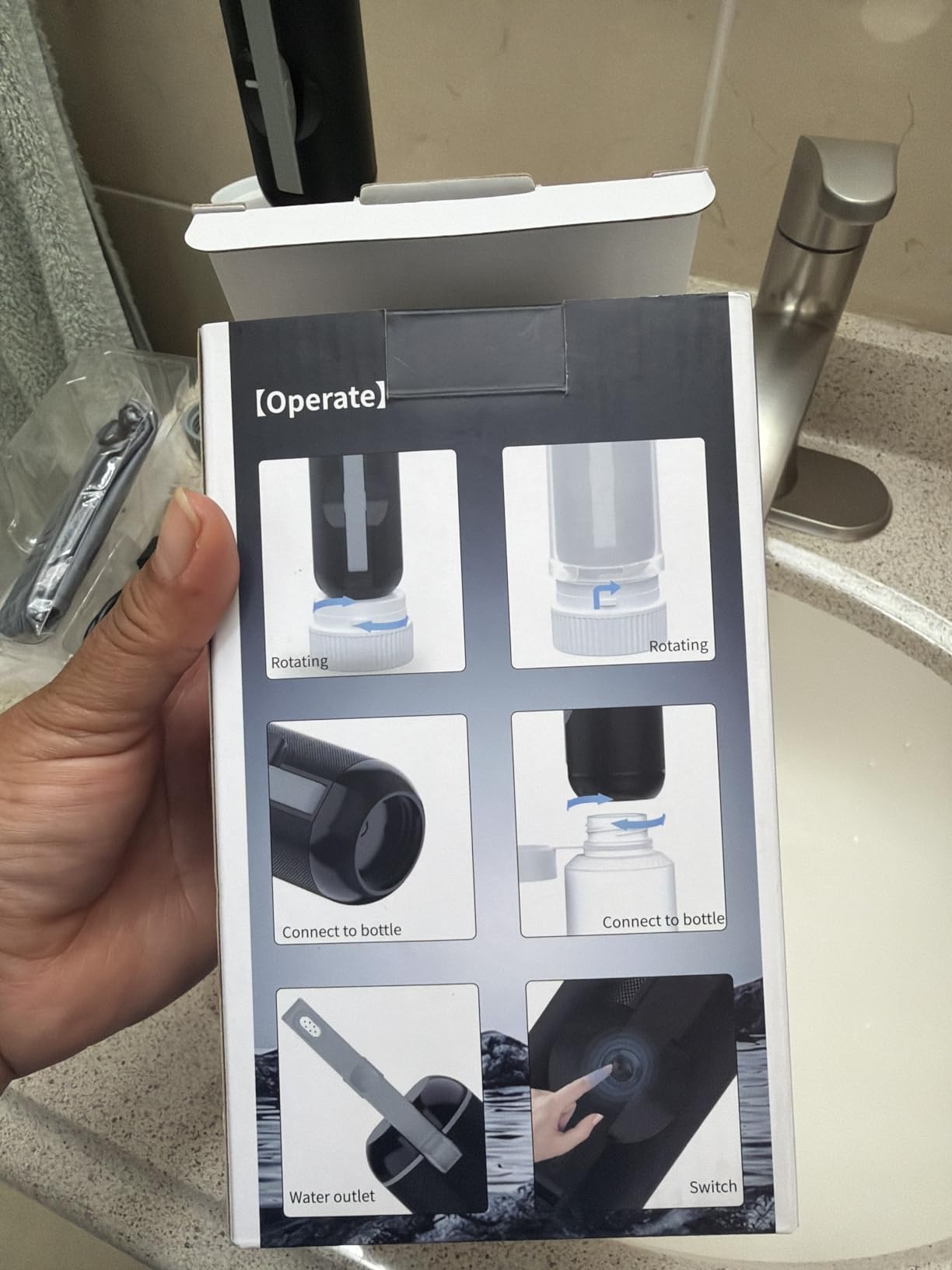 Portable Bidet for Travel, Rechargeable Travel Bidet Sprayer Fits Various Sizes of Water Bottles, Waterproof High Pressure Handheld Bidet for Women Men Personal Hygiene, Black customer photo 2