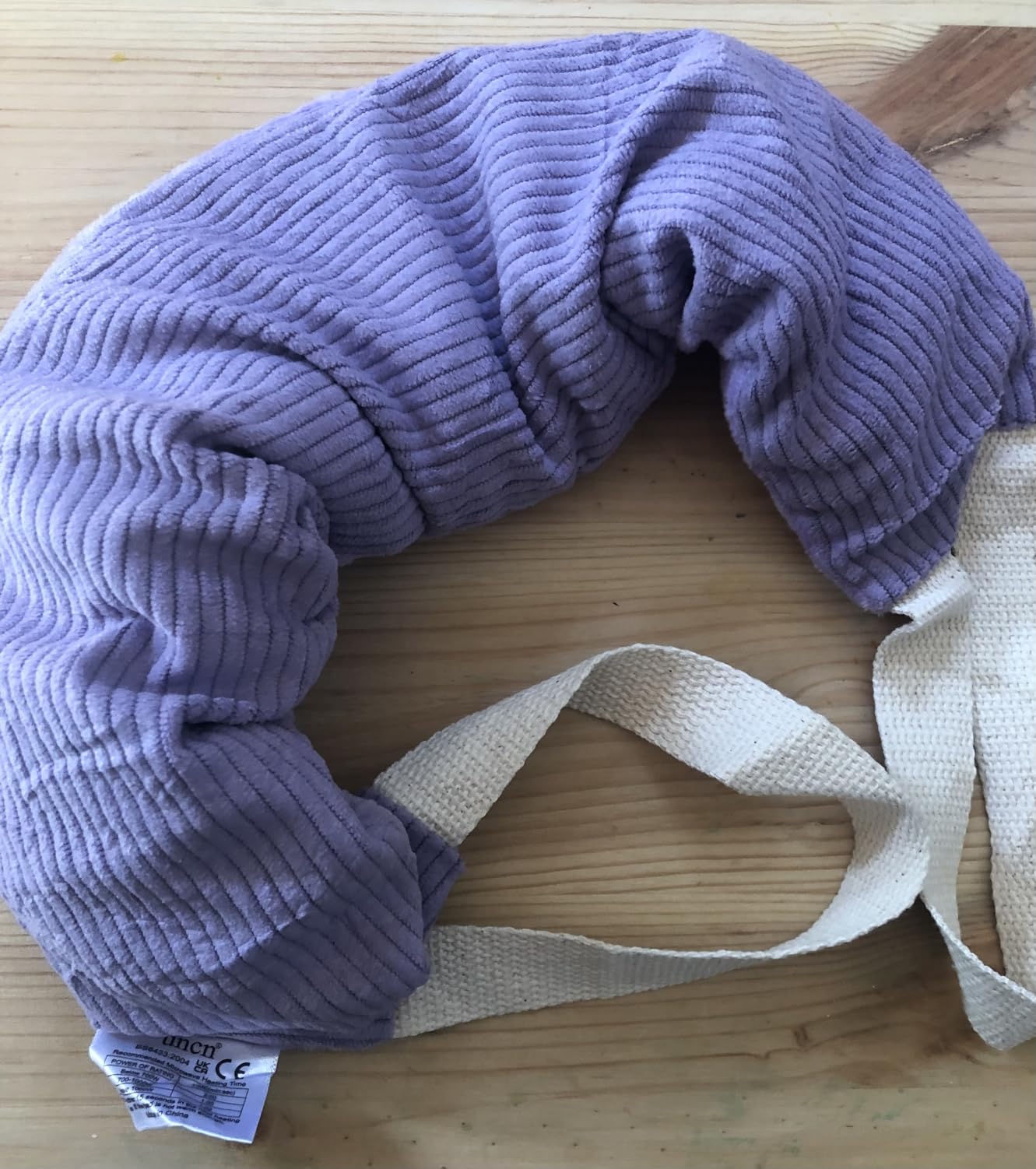 Neck Heating Pad Microwavable with Machine Washable Cover Weighted Microwave Heating Pad Neck Wrap for Shoulder Back Pain Relief, Warm Rice Bag Pack for Cramps Hot Cold Therapy 1.5lbs Lavender Scented customer photo 1
