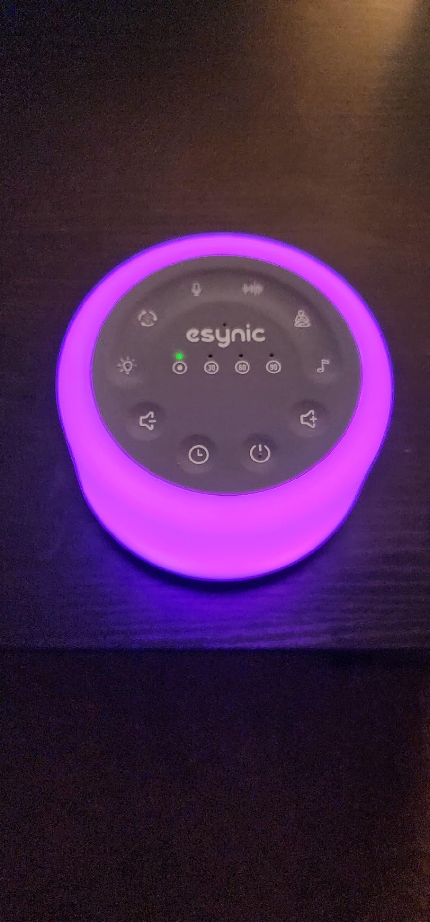 eSynic Portable Tibetan Singing Bowl Electronic-38 Sounds Rechargeable White Noise Machine with 7 Lights & 30h playback-15-90 Minutes Timer-Premium 3D Audio-for Meditation Yoga Sleep Stress Relief customer photo 1