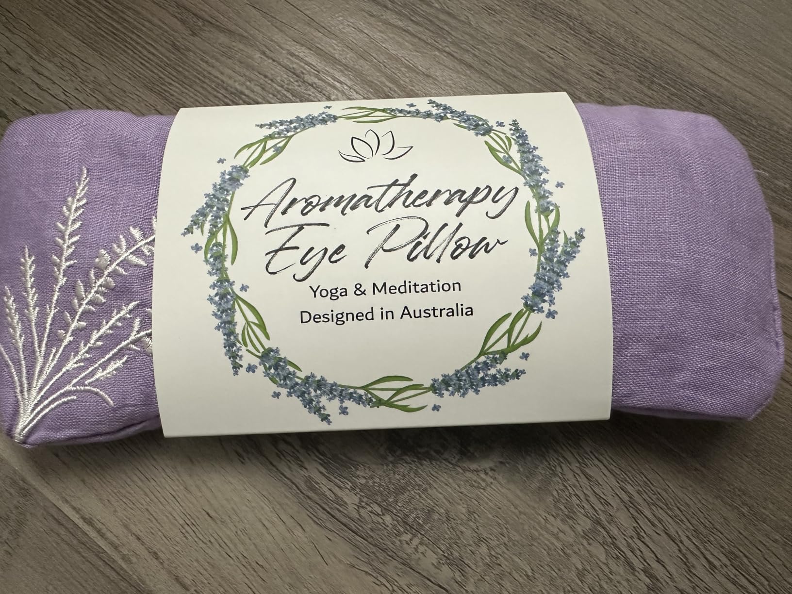 Weighted Lavender Eye Pillow, Linen Flaxseed Eye Mask for Sleeping - Cooling & Heating Pad - Meditation Spa & Relaxation Gifts - Aromatherapy - Thoughtfully Wellness Gift - Embroidery Breathable customer photo 2