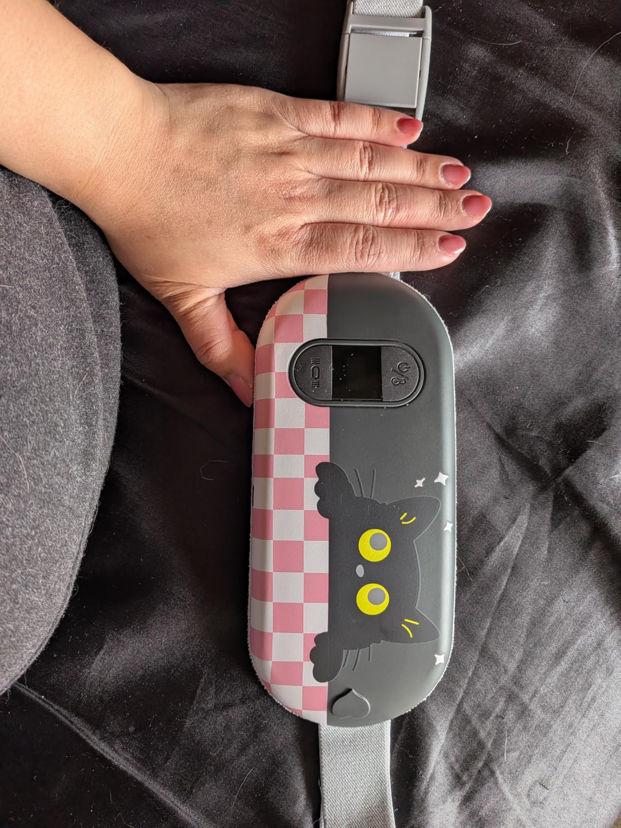 Electric Heating Pad, Portable Cordless Menstrual Heating Pad with 6 Heat Levels and 6 Massage Modes, Fast Large Heating Belly Wrap Belt for Cramps, Back Pain Relief Gifts for Women Girls Her customer photo 2