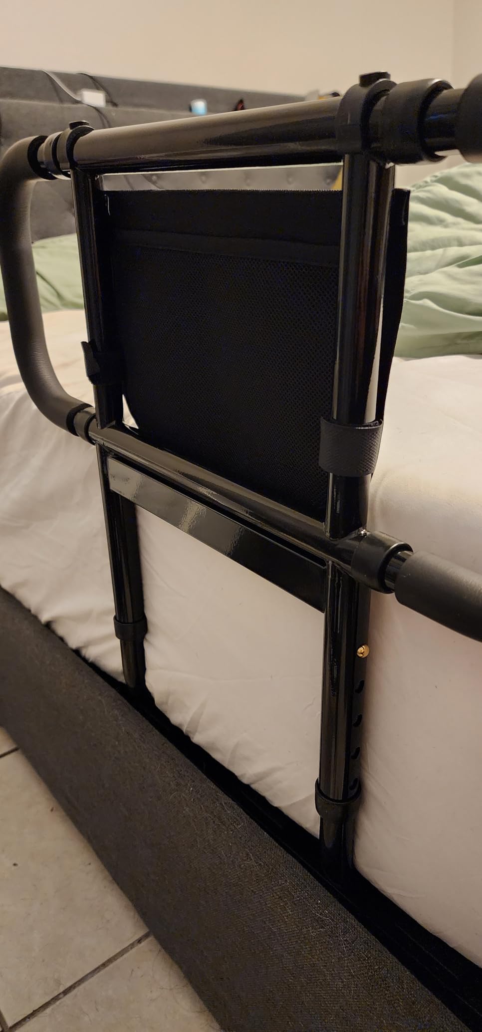 Siebenschläfer Bed Rails for Elderly Adults Safety, Extended Bed Assist Rail for Seniors - Adjustable Side Bed Guard Rails Handle Support Bar with Storage Bag, Fit King Queen Full Twin Bed customer photo 1