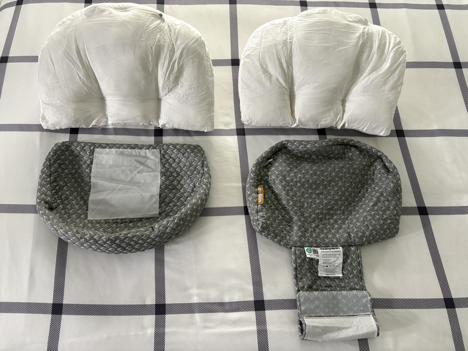 Pregnancy Wedge Pillow for Sleeping, Adjustable Maternity Pillow for Side Sleepers, Supports Back, Belly & Hip, Ideal for Pregnant Women, Rayon Made from Bamboo Removable Cover, Grey (Regular) customer photo 1
