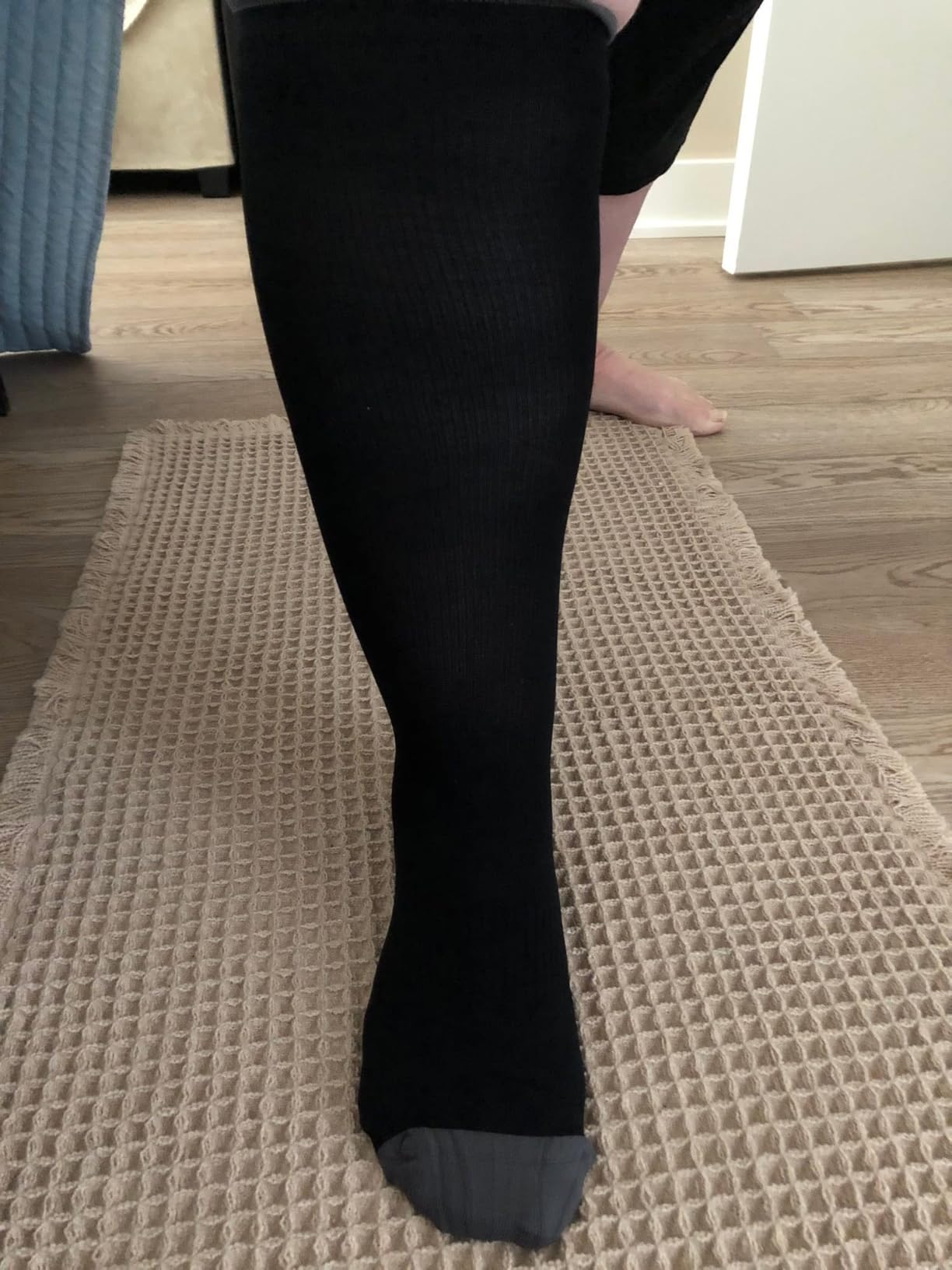 Breathable Compression Socks for Women Men, 20-30mmHg Knee High Circulation for Travel, Flying, Athletic, 2 pairs customer photo 2