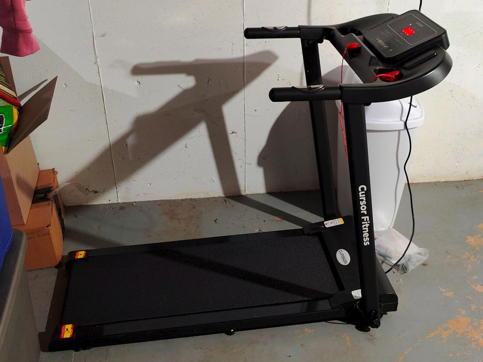 CURSOR FITNESS 16% Incline Treadmills for Home Small with 3 LED Displays, 3.0HP Foldable Walking Pad Treadmill Up to 400LBS Capacity, Portable Treadmill 0.6-7.0MPH customer photo 1