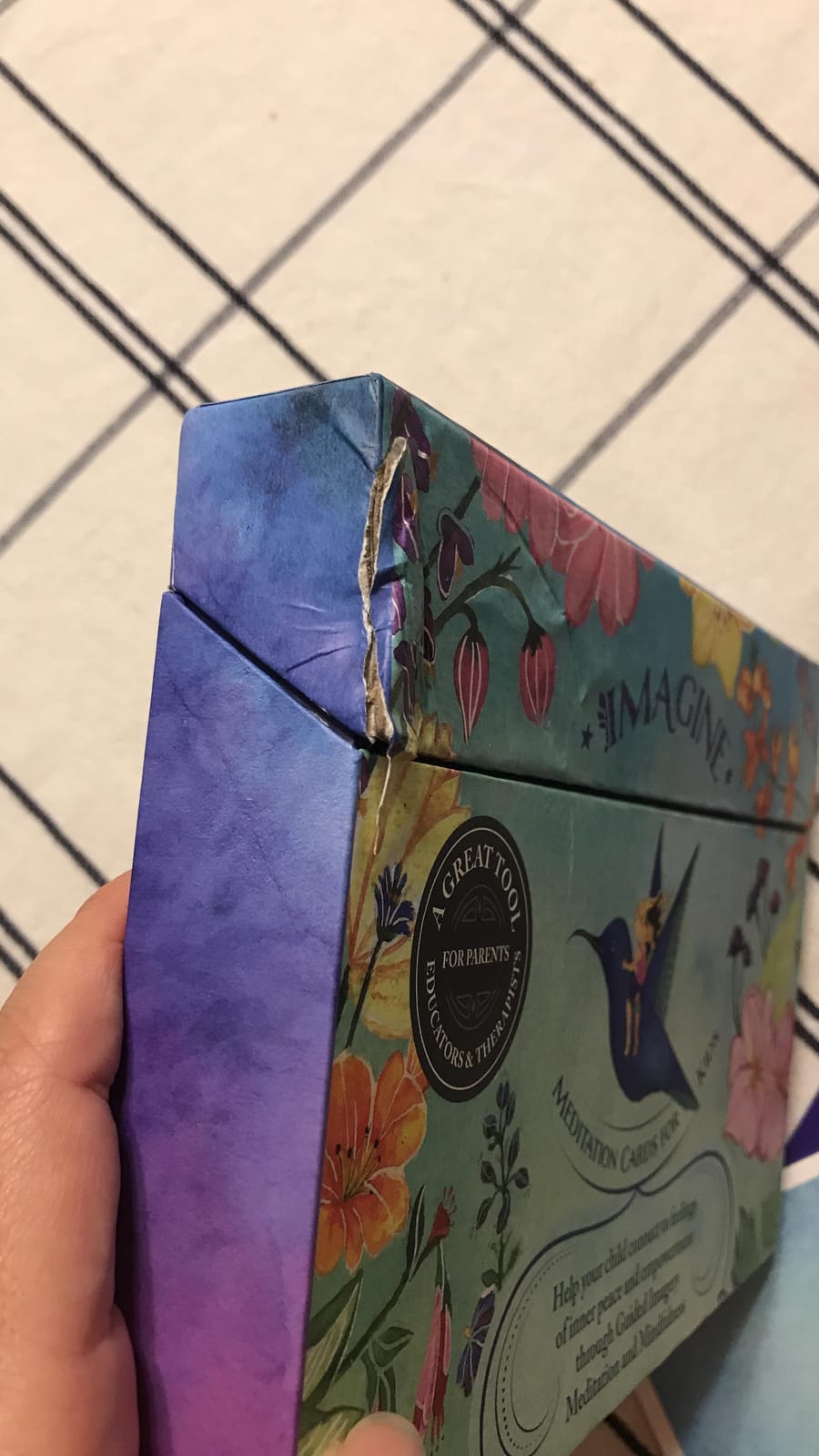 Imagine Meditation Kit for Kids - Award-Winning Mindfulness kit of XL Cards with Calming Guided Meditations for Empowerment, Focus and Relaxation. Great for Parents, Teachers and Therapists. customer photo 1