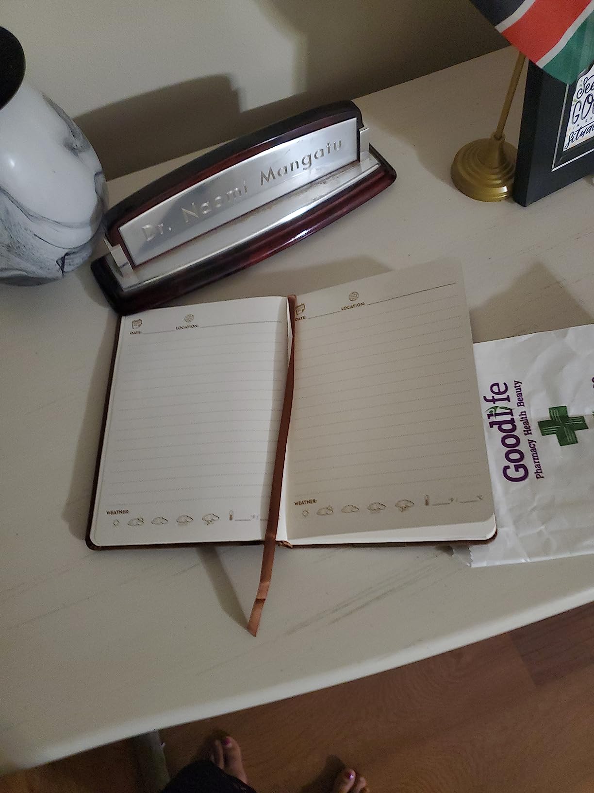 Page-A-Day Artisan Travel Journal (Diary, Vegan Leather Notebook) customer photo 1