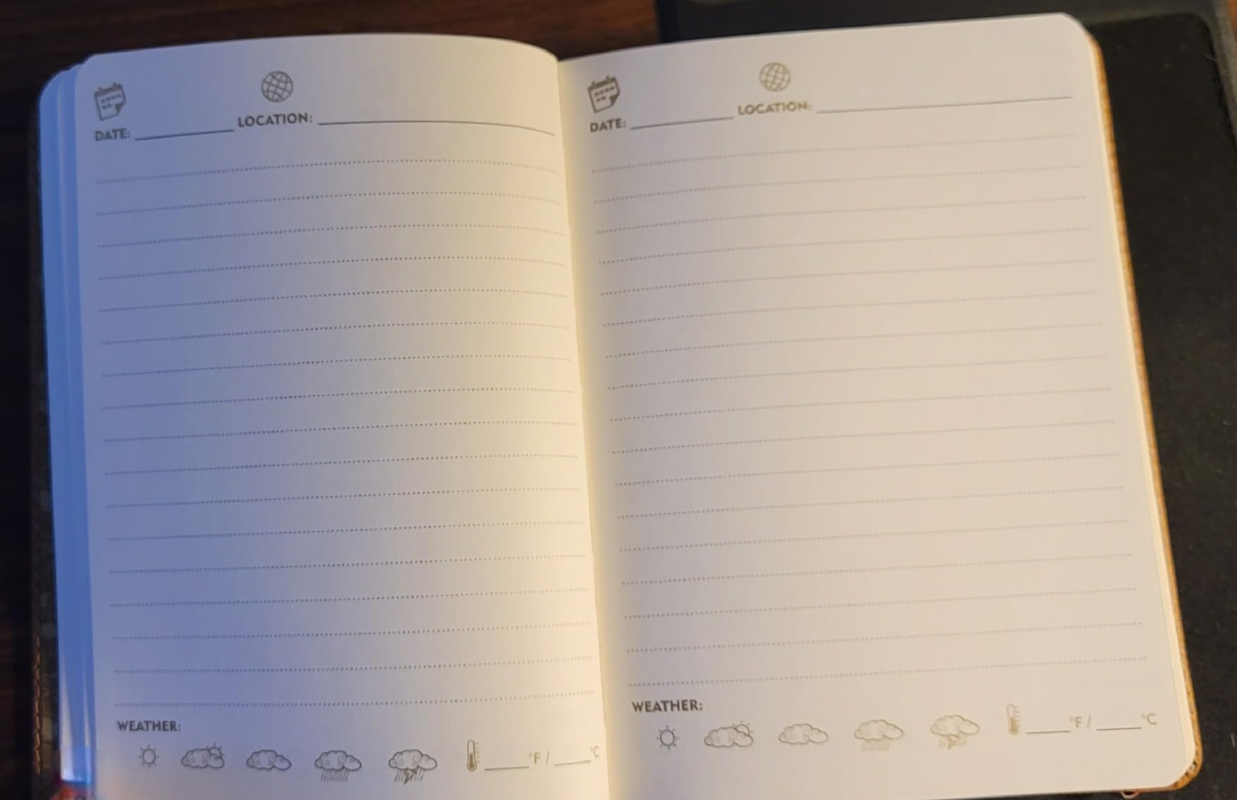 Page-A-Day Artisan Travel Journal (Diary, Vegan Leather Notebook) customer photo 2