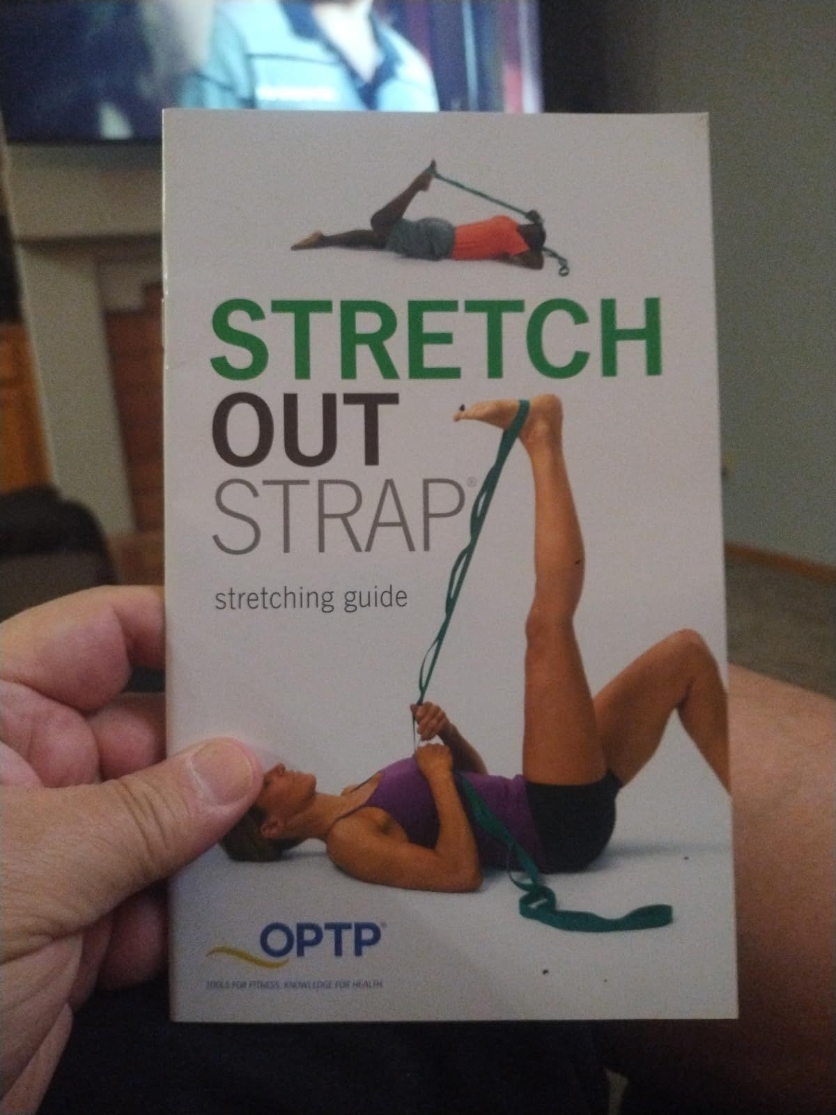 OPTP The Original Stretch Out Strap with Exercise Book, for Flexibility and Mobility Exercises. Stretch Out Straps for Physical Therapy, Yoga Stretching Strap and Knee Therapy Strap. Made in the USA customer photo 1