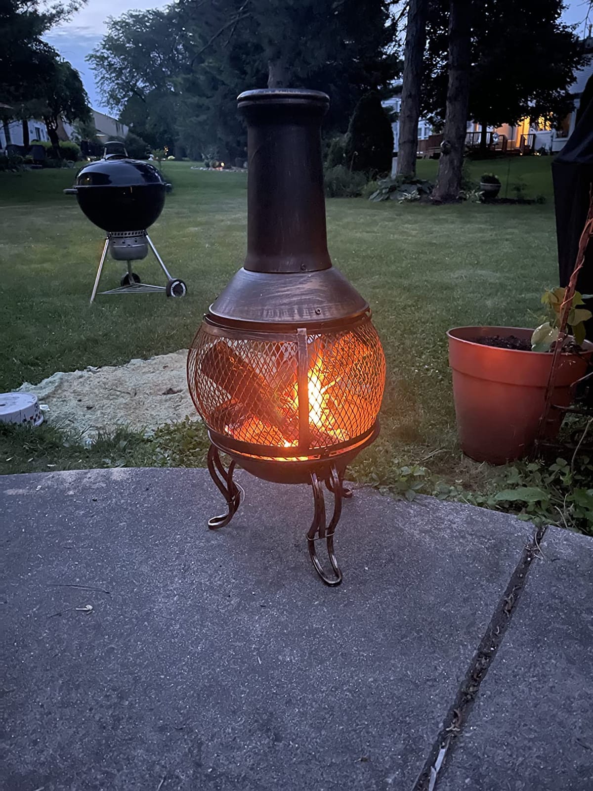 Deckmate Corona 3 Ft. High Outdoor Steel Chimenea Fireplace Model 28063 customer photo 2