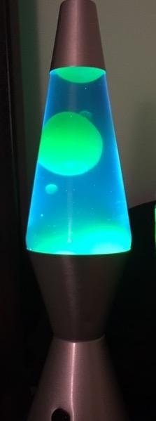 Lava Lite 2124 the Original 14.5-Inch Silver Base Lamp with Yellow Wax in Blue Liquid customer photo 1