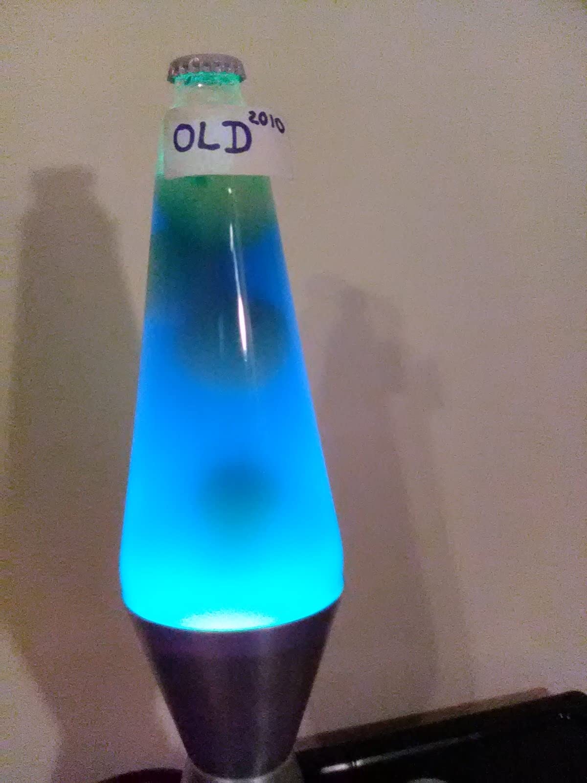 Lava Lite 2124 the Original 14.5-Inch Silver Base Lamp with Yellow Wax in Blue Liquid customer photo 2