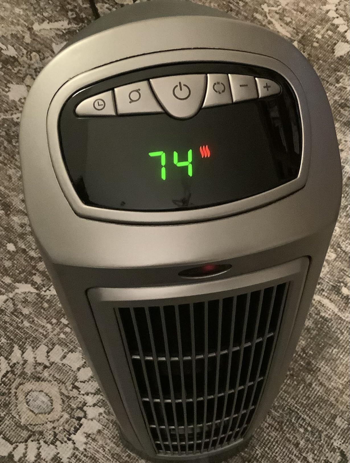 Lasko Oscillating Digital Ceramic Tower Heater for Home with Adjustable Thermostat, Timer and Remote Control, 23 Inches, 1500W, Silver, 755320 customer photo 1