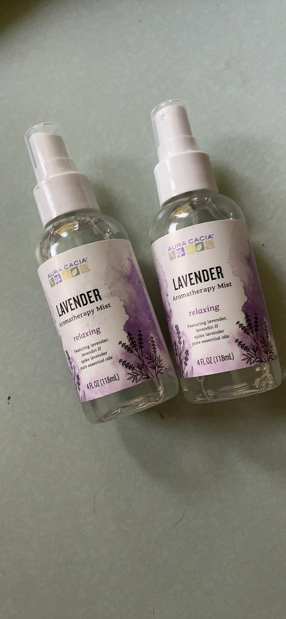 Aura Cacia Relaxing Lavender Aromatherapy Mist, 4-Ounce, Lavender Pure Essential Oils, Sweet & Floral Aroma customer photo 1