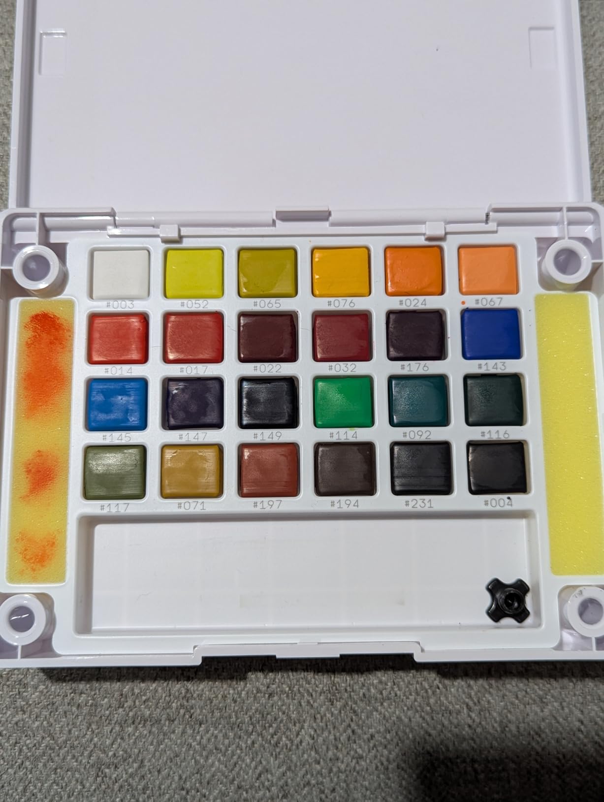Sakura XNCW-24N, 24 Assorted Watercolors Field Sketch Set with Brush | Watercolor Sets for Painting On the Go, Includes Water Brush, Sponge, and Mixing Palette, Portable Travel Art Kit customer photo 2