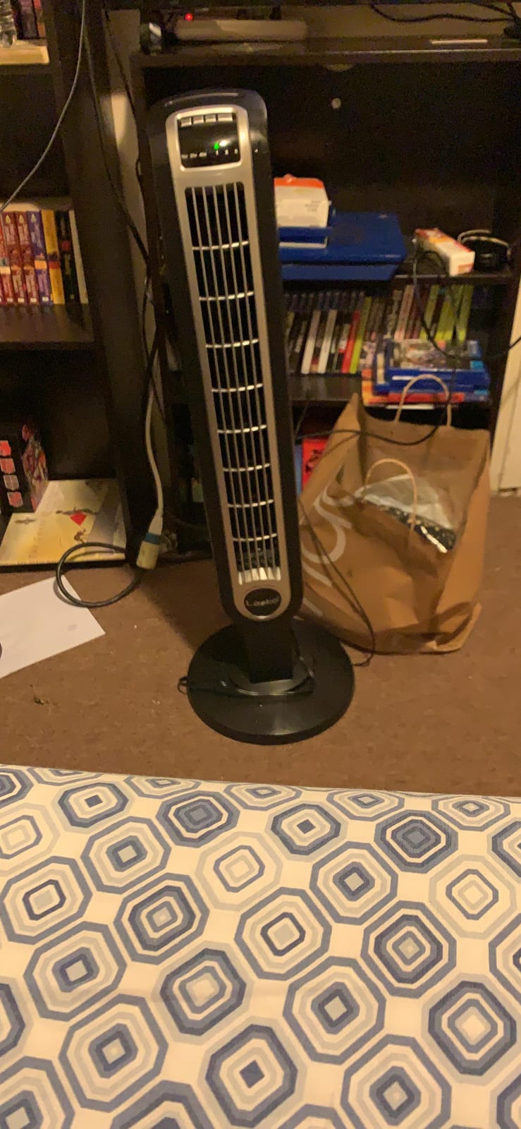Lasko Oscillating Tower Fan with Remote Control and Timer - Quiet Standing Fan for Bedroom, Office, and Home - 3 Speeds - Powerful Cooling Air - 2511 - 36