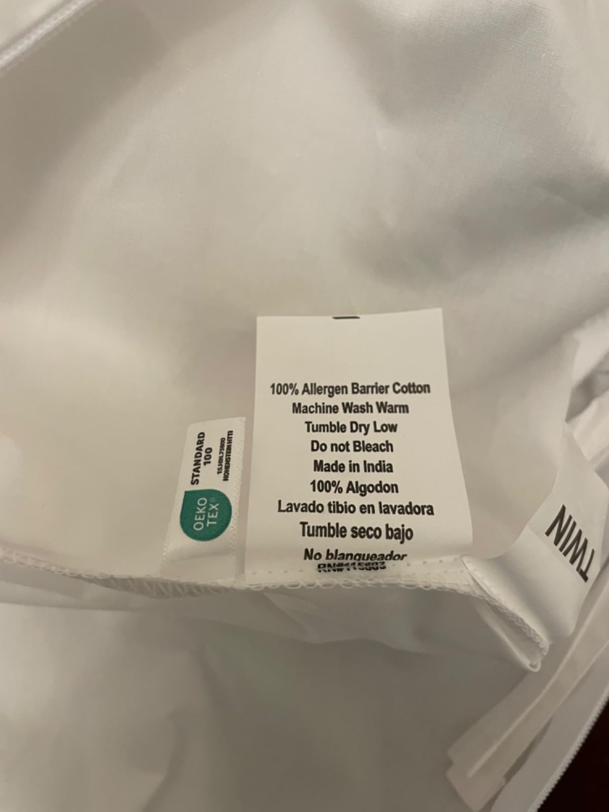 National Allergy 100% Cotton Duvet Cover Queen Size, 86x86 inches, White | Full Duvet Cover, Queen Comforter Protector, 2.6 Micron, Zipper Closure, Hypoallergenic customer photo 2