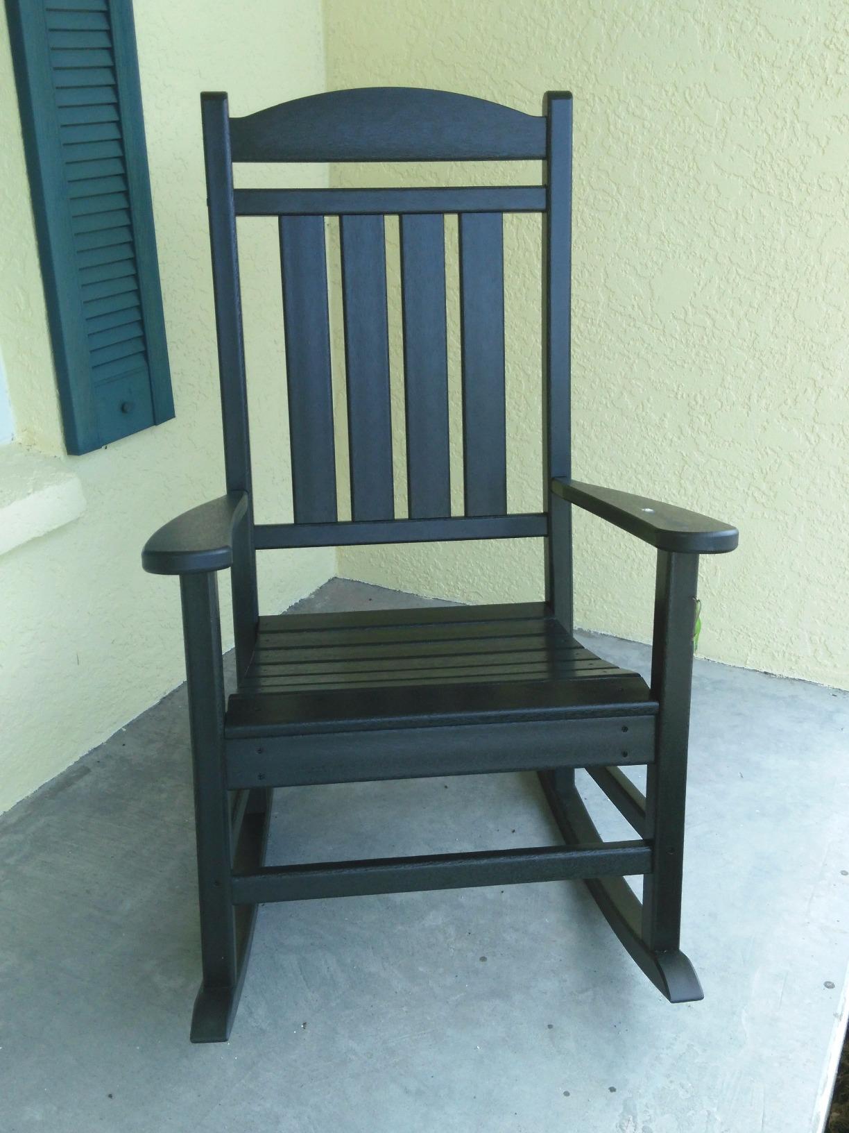 POLYWOOD Presidential Rocking Chair in Black, All-Weather HDPE Outdoor Patio Furniture customer photo 2