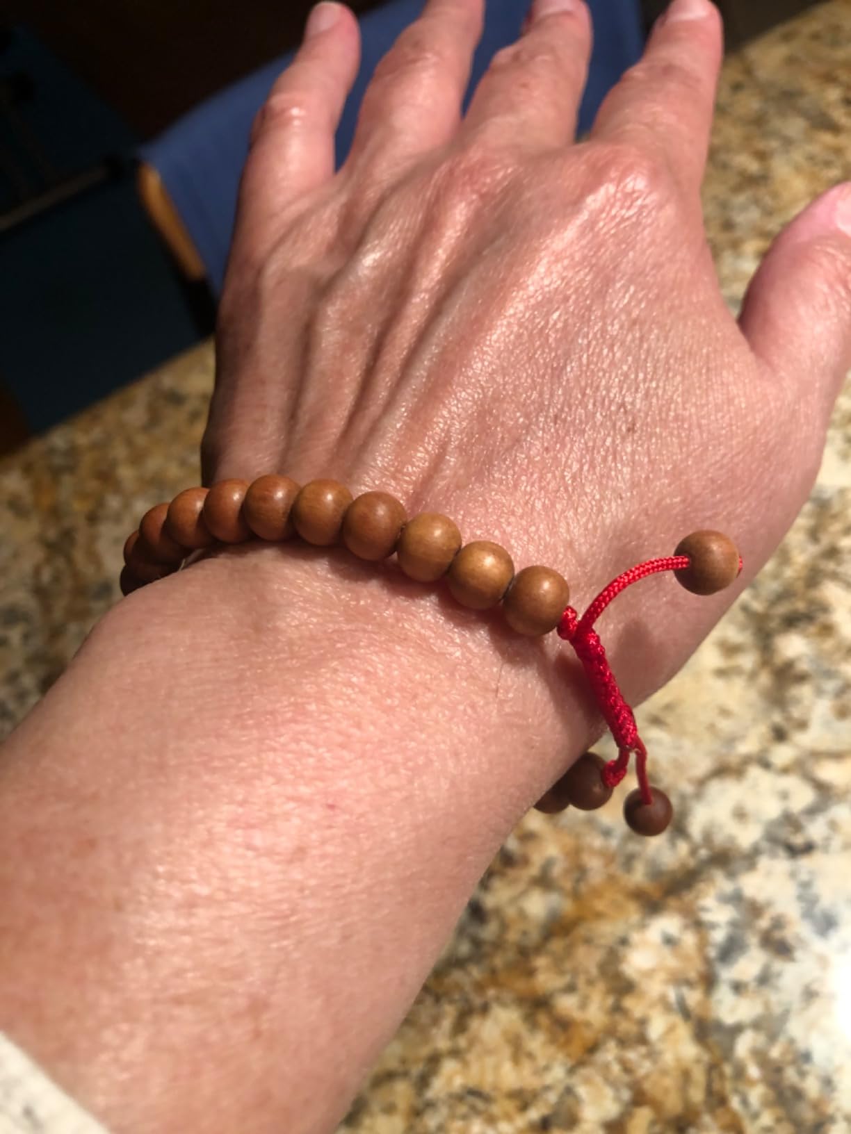 Tibetan Sandalwood Wrist Mala Bracelet for Meditation customer photo 2