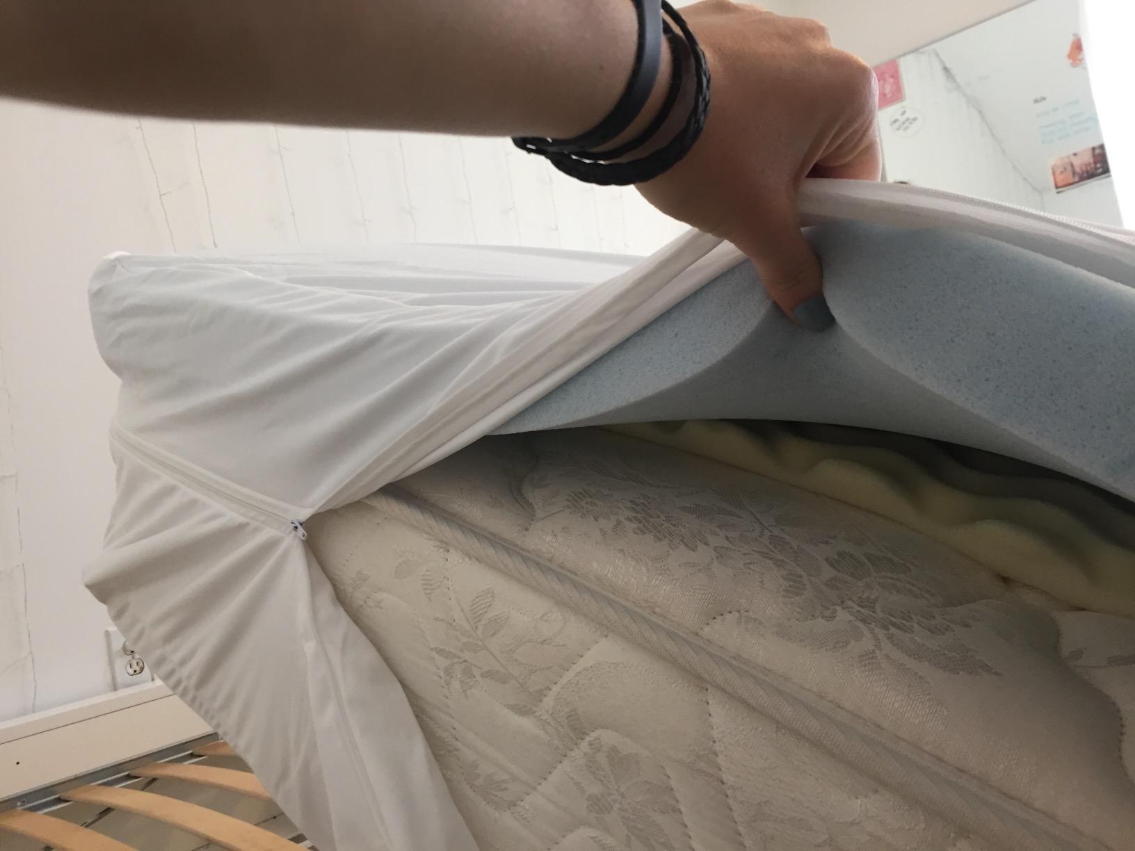 HOSPITOLOGY PRODUCTS Mattress Encasement - Zippered Bed Bug Dust Mite Proof Hypoallergenic - Sleep Defense System - Full/Double - Waterproof - Stretchable customer photo 2