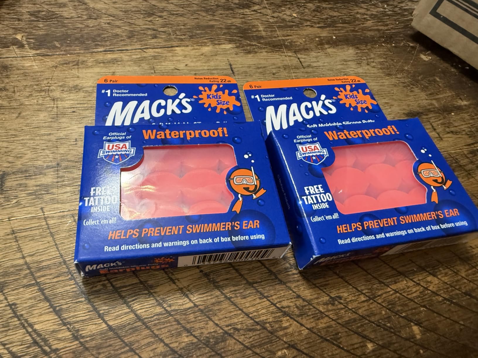 Mack's Soft Moldable Silicone Putty Ear Plugs - Kids Size, 6 Pair - Comfortable Small Earplugs for Swimming, Bathing, Travel, Loud Events and Flying | Made in USA customer photo 1