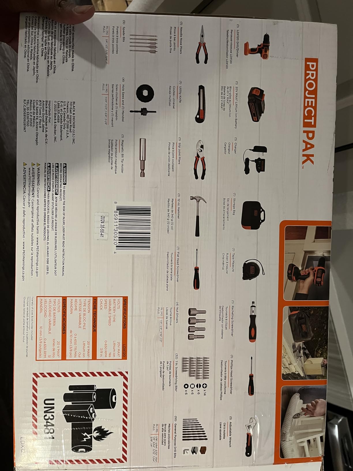 BLACK+DECKER 20V MAX 68-Piece Cordless Drill and Home Tool Project Kit with Tool Storage Bag (LDX120PK) customer photo 2