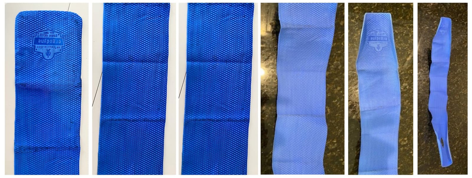 Ergodyne Chill Its 6603 Cooling Neck Wrap, Long Lasting Cooling Relief, Blue 4