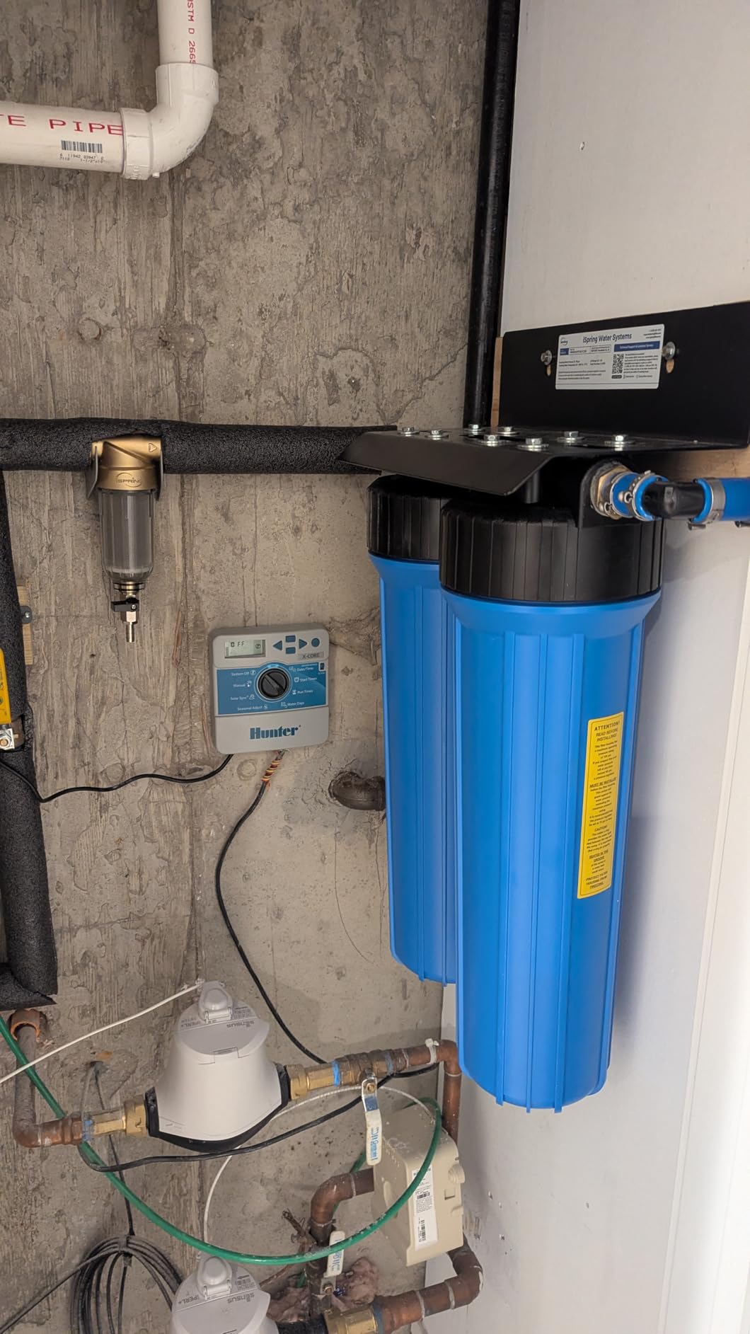 iSpring WGB22B 2-Stage Whole House Water Filtration System, 20
