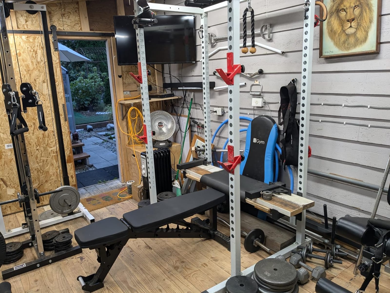TDS Mega 1000 lb Rated WHITE Power Squat Rack, 1.25