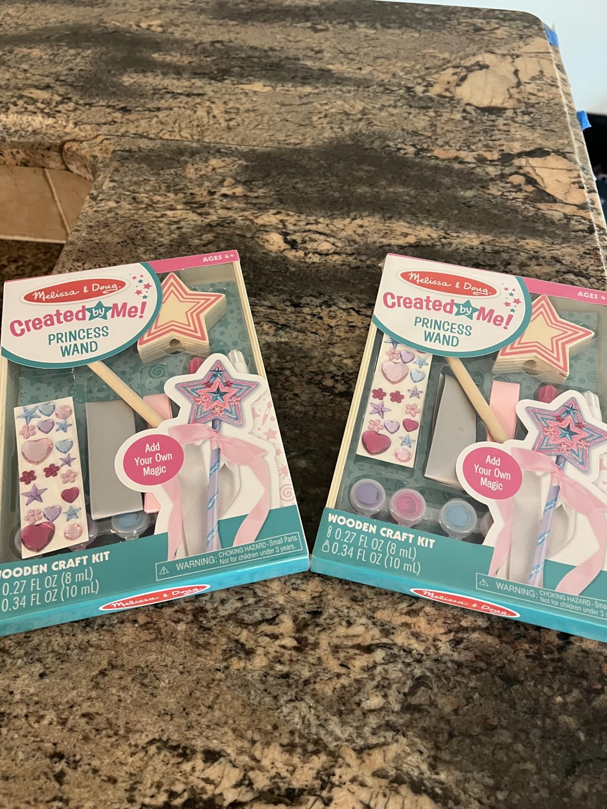 Melissa & Doug Created By Me! Paint & Decorate Your Own Wooden Princess Wand Craft Kit, Pink Princess Crafts Great for Rainy Days, Toys for Kids Ages 4+ customer photo 2