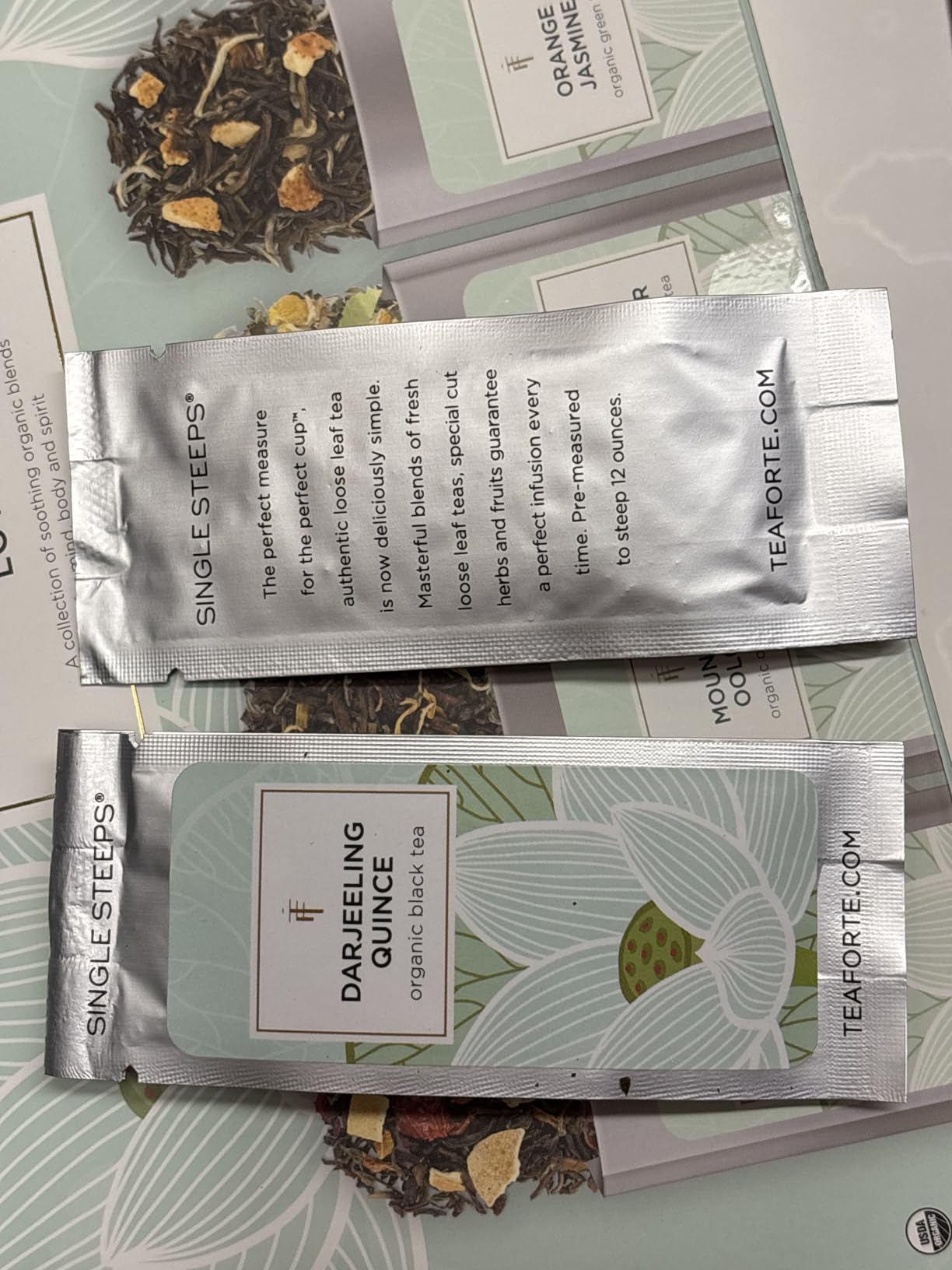 Tea Forte Single Steeps Loose Leaf Tea Sampler, Lotus, 15 Pouches customer photo 1