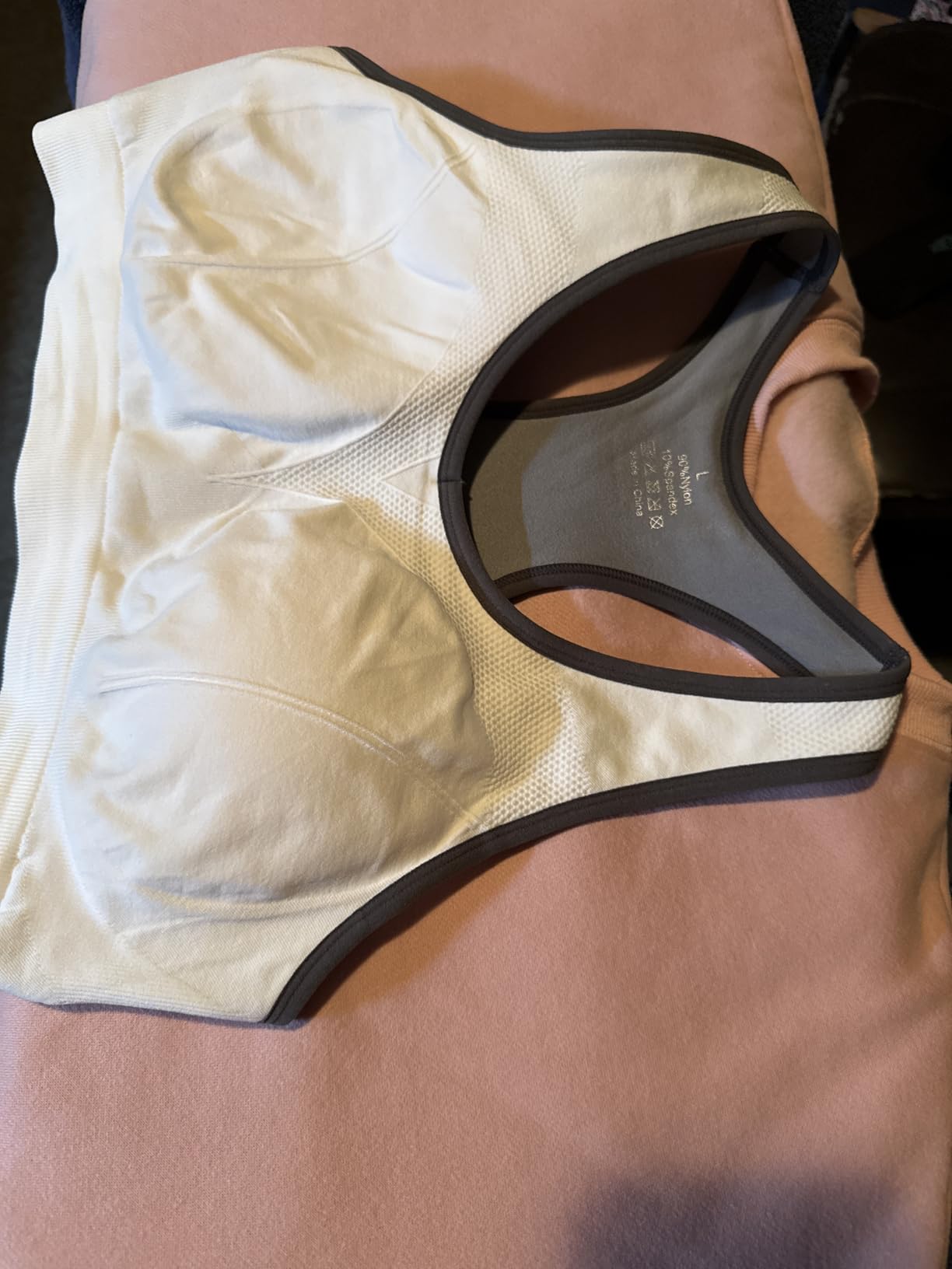 Women's Seamless Racerback Sports Bra High Impact Support Yoga Gym Workout Fitness customer photo 1