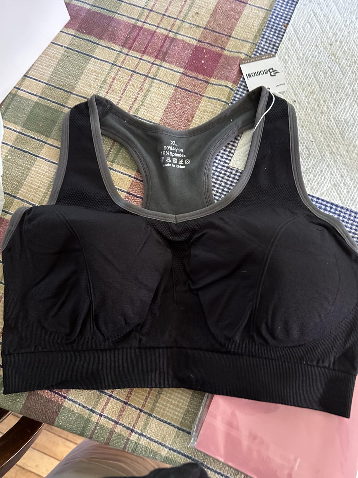 Women's Seamless Racerback Sports Bra High Impact Support Yoga Gym Workout Fitness customer photo 2