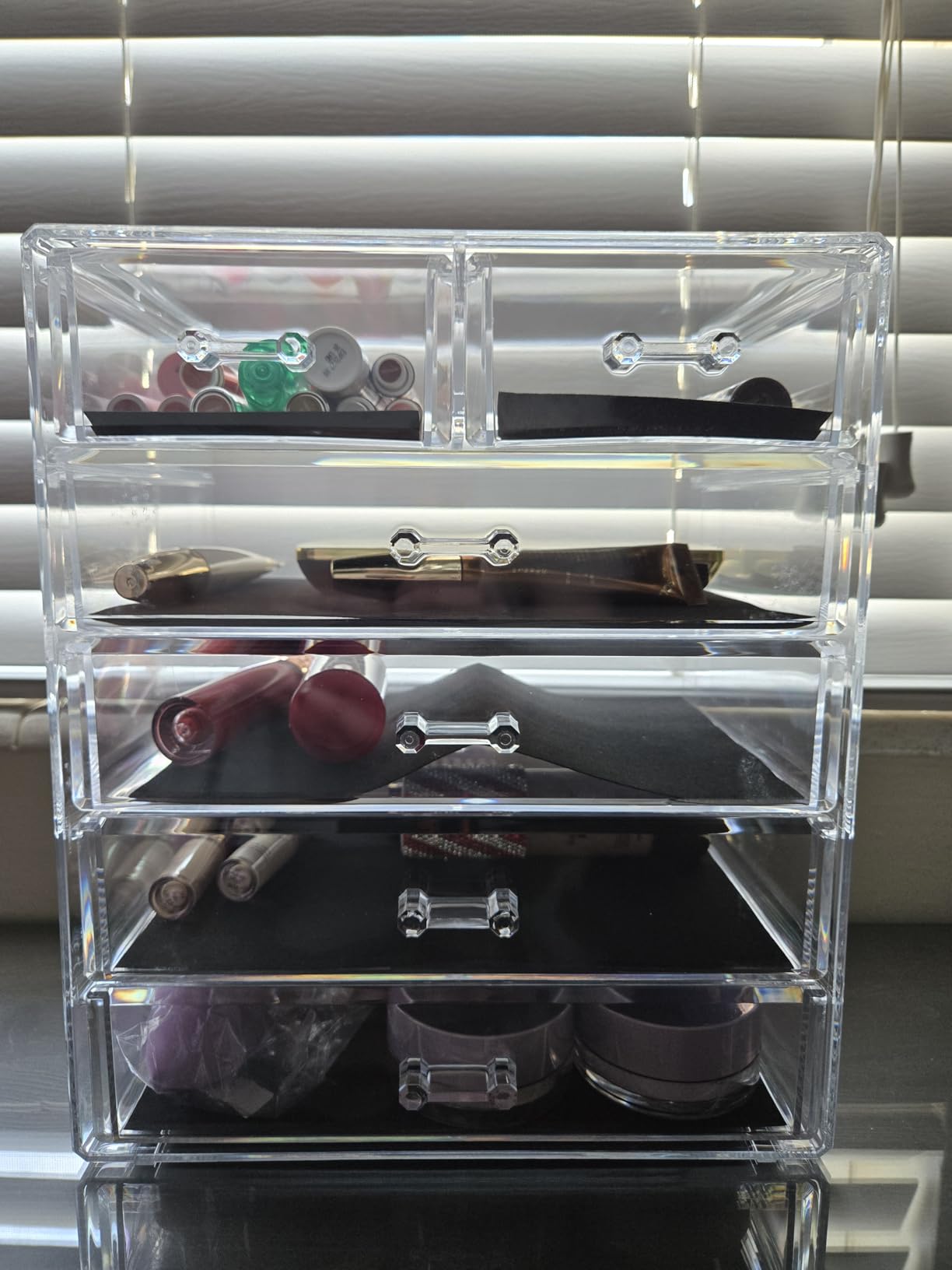Sorbus Acrylic Makeup Organizer Set, 6-Drawer Vanity & Countertop Cosmetic Storage with Small & Wide Drawers, Clear Makeup Storage for Brushes, Lipsticks, Jewelry customer photo 2
