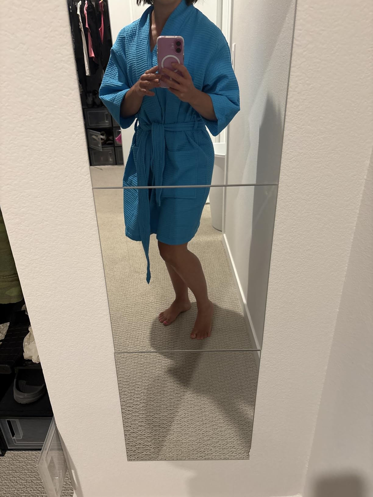 Turquaz Lightweight Short Robes For Women Waffle Kimono Bathrobe - Soft, Fast-Drying, Long-Lasting Cotton Blend customer photo 1