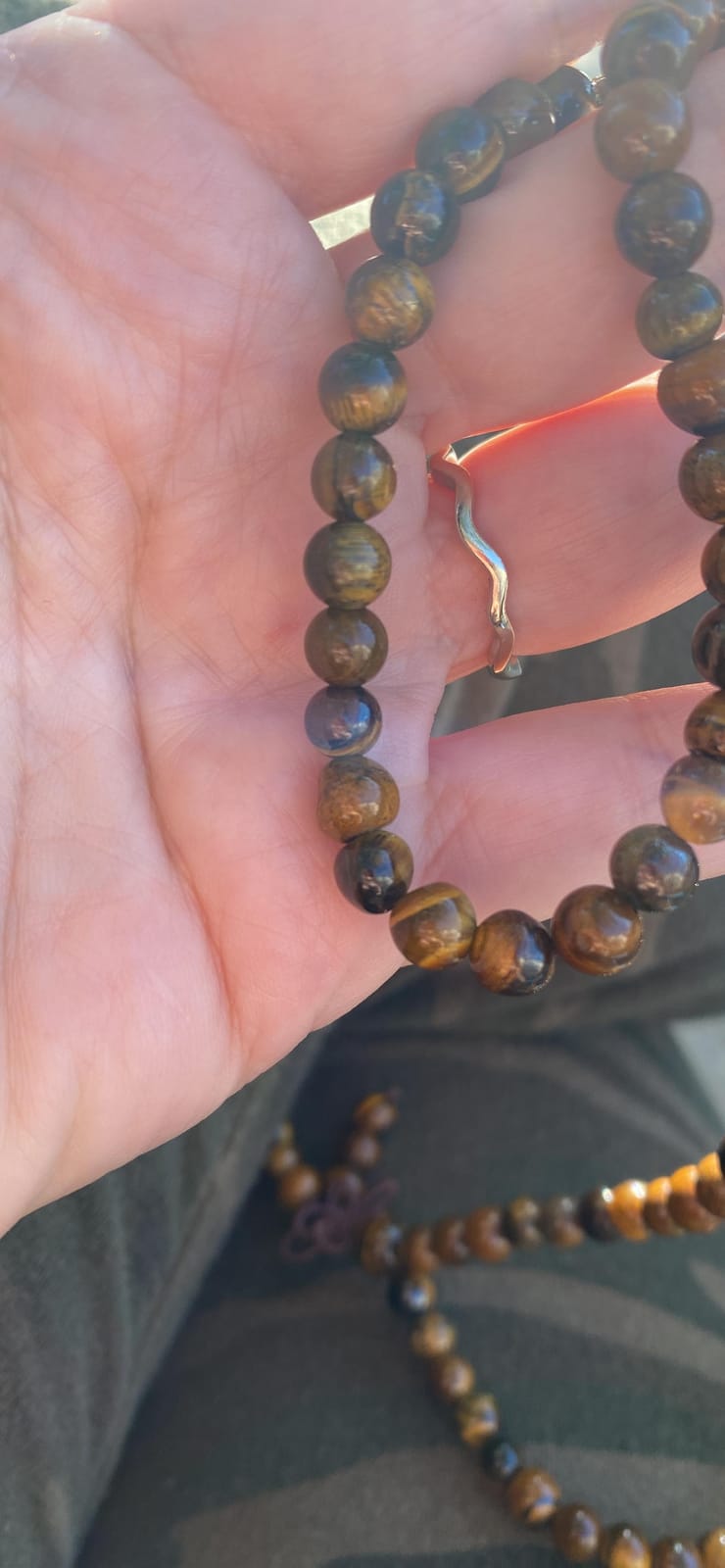 Tibetan 6mm 8mm 108 Natural Tiger Eye Gemstone Beads Prayer Mala Bracelet Necklace customer photo 1