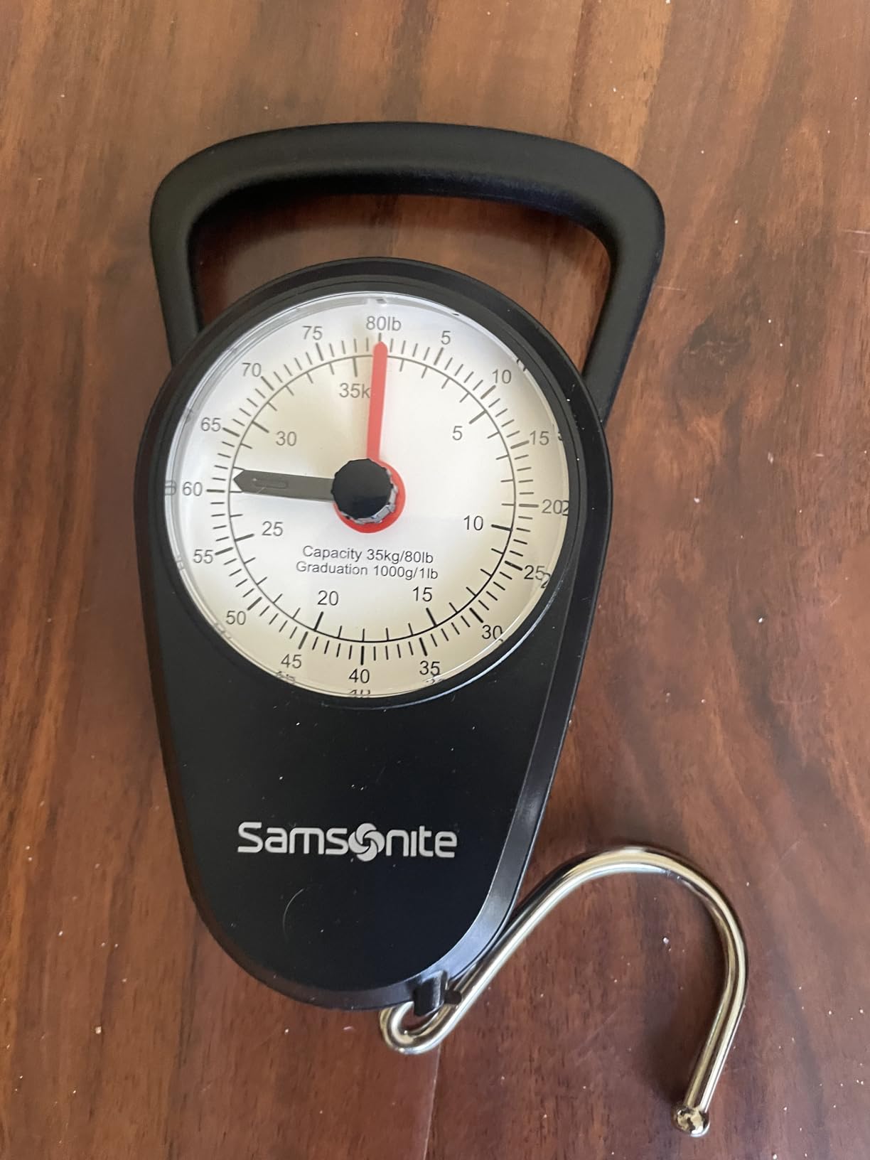 Manual Luggage Scale, Analog Spring Scale for Travel, Black customer photo 2