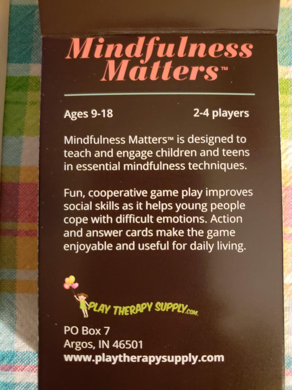 PTS Games Mindfulness Matters: The Game that Uses Mindfulness Skills to Improve Coping in Everyday Life customer photo 1