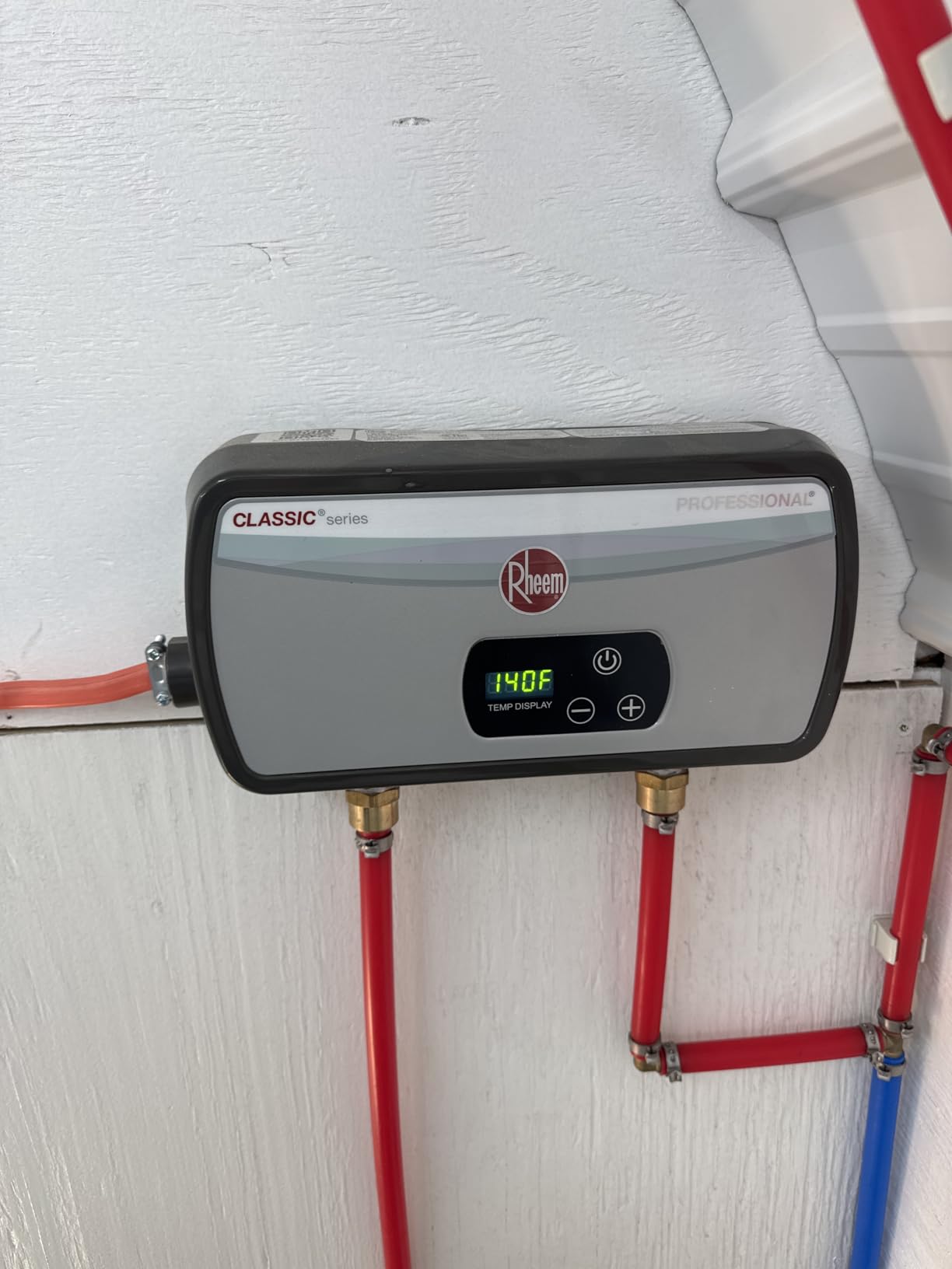Rheem RTEX-24 24kW 240V Electric Tankless Water Heater, Gray customer photo 1