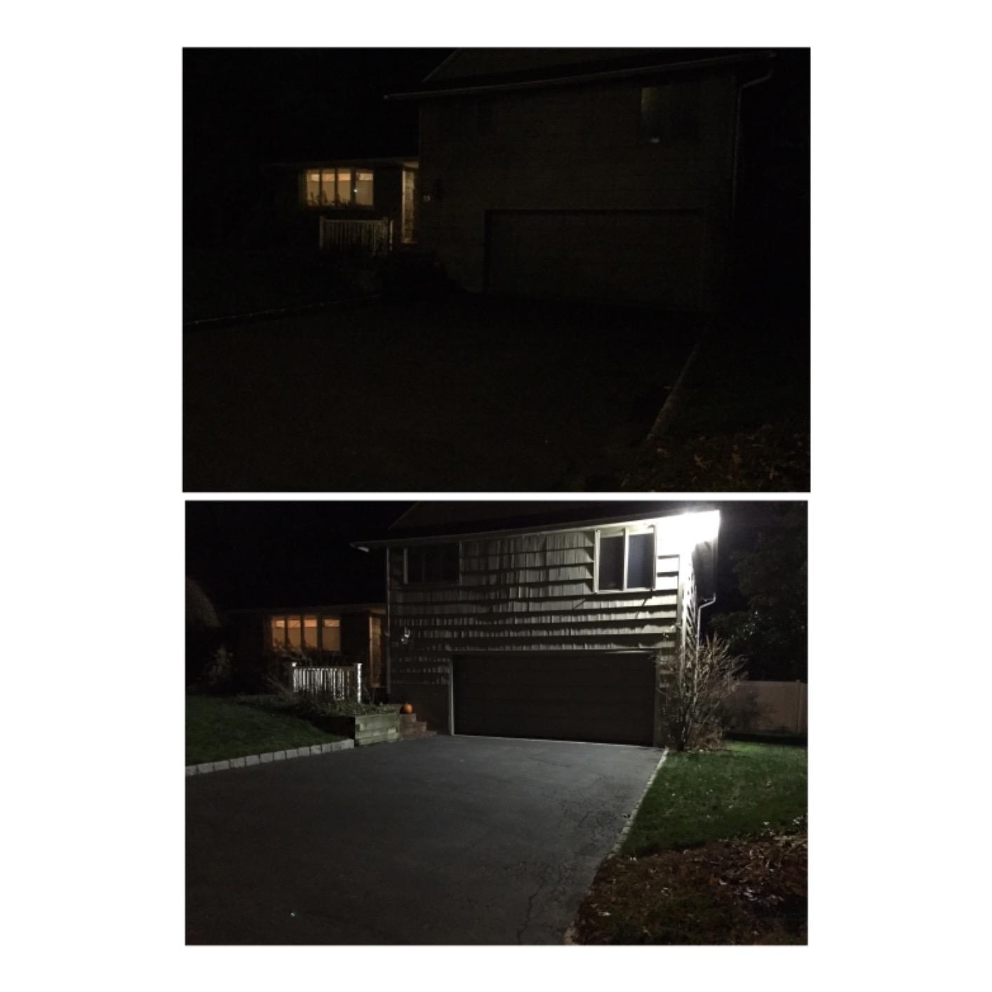 SANSI 36W 3600LM LED Motion Sensor Outdoor Light, IP65 5000K (White) | 4 Modes Motion Lights for Outside, 350W Equiv LED Flood Lights Outdoor Security Lights for Backyard, Garage, Yard, Porch customer photo 1