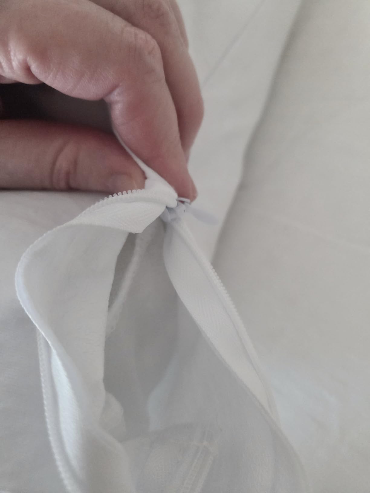 Set of 2 Standard Size SureGuard Pillow Protectors - 100% Waterproof, Bed Bug Proof, Hypoallergenic - Premium Zippered Cotton Covers - Smooth customer photo 1