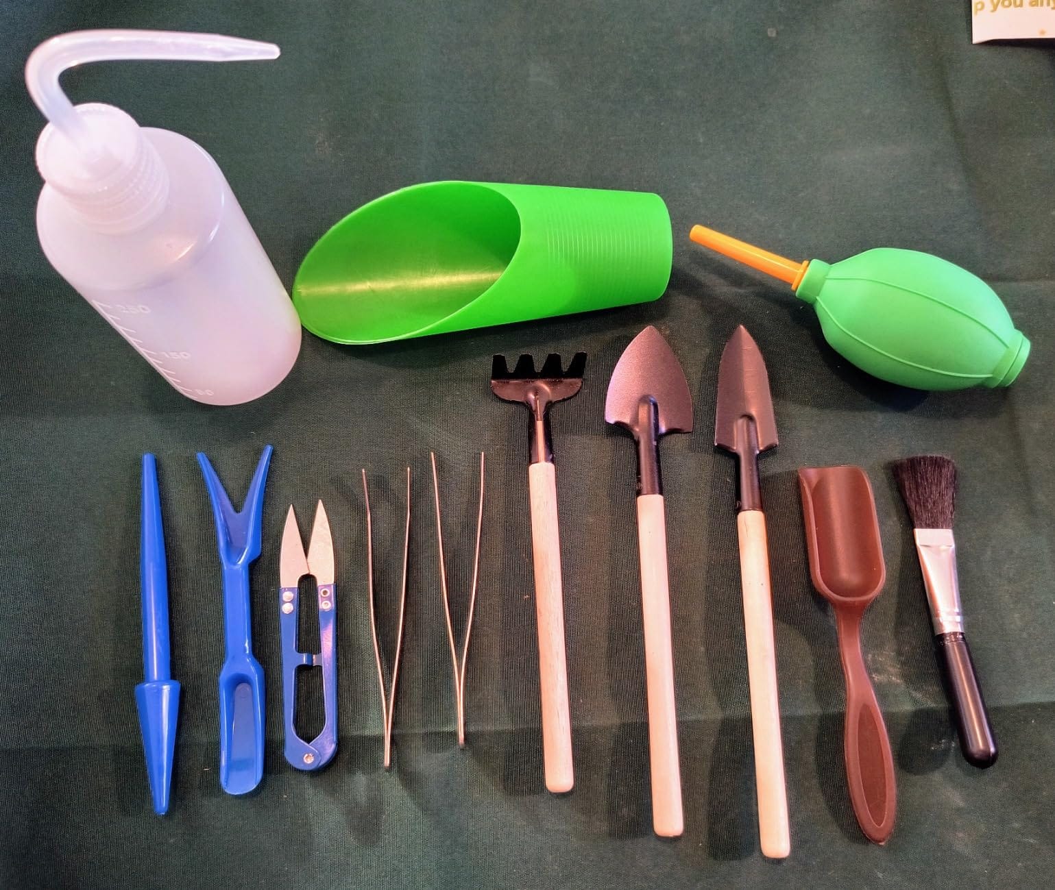 Succulent Tools, Mini Garden Tool Set, Transplanting Tools Set, Succulent Care kit for Succulent Miniature Gardening Plant, Multi, 13 Pcs | Ideal for Succulent Planting, Miniature Gardening and Indoor Bonsai Care customer photo 1