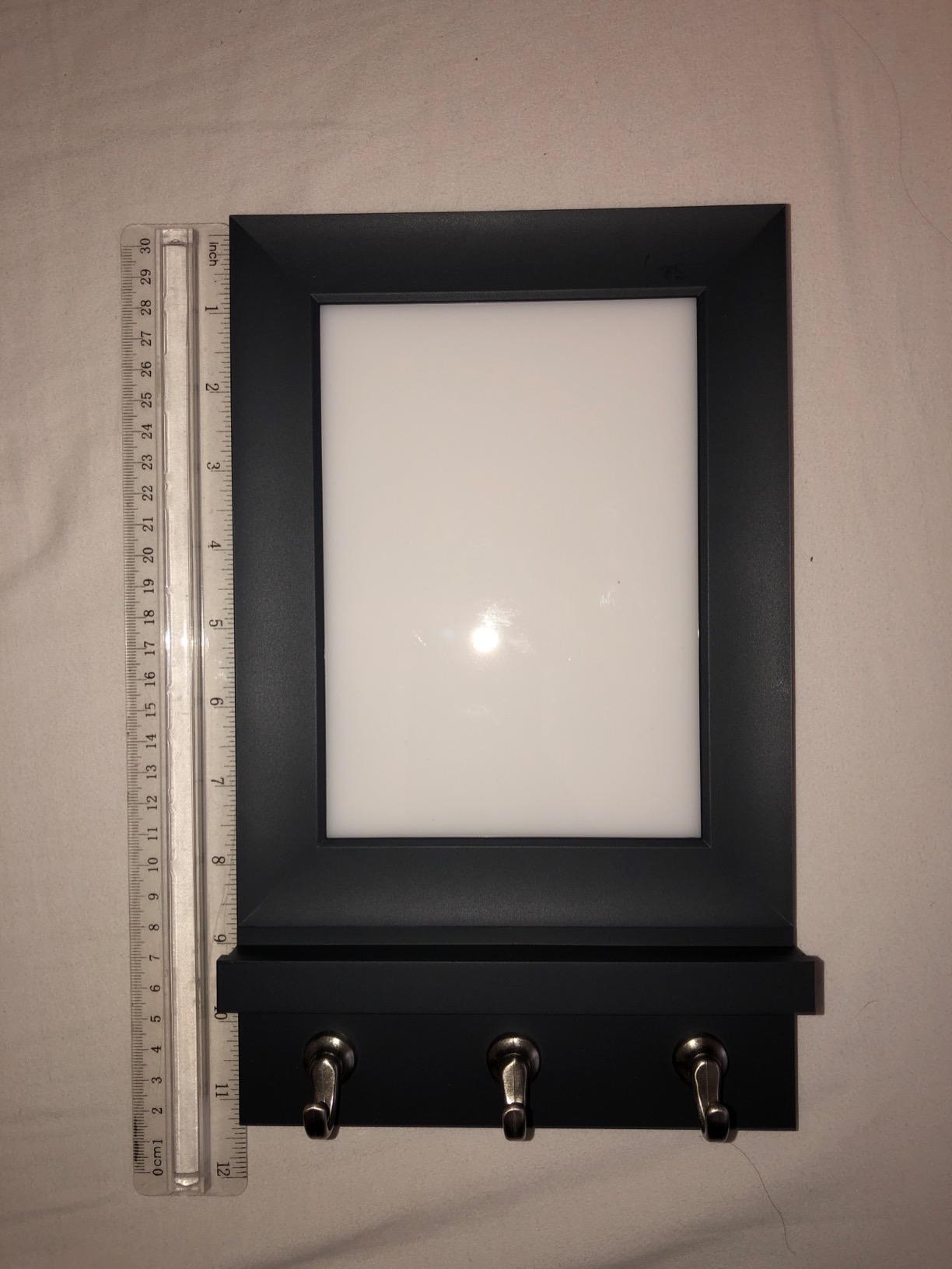 Command Dry Erase Message Center, Slate, 1-Message Center with Key Hooks, 8-Medium Strips (HOM24DEBS-ES), Great for Dorm Decor customer photo 1